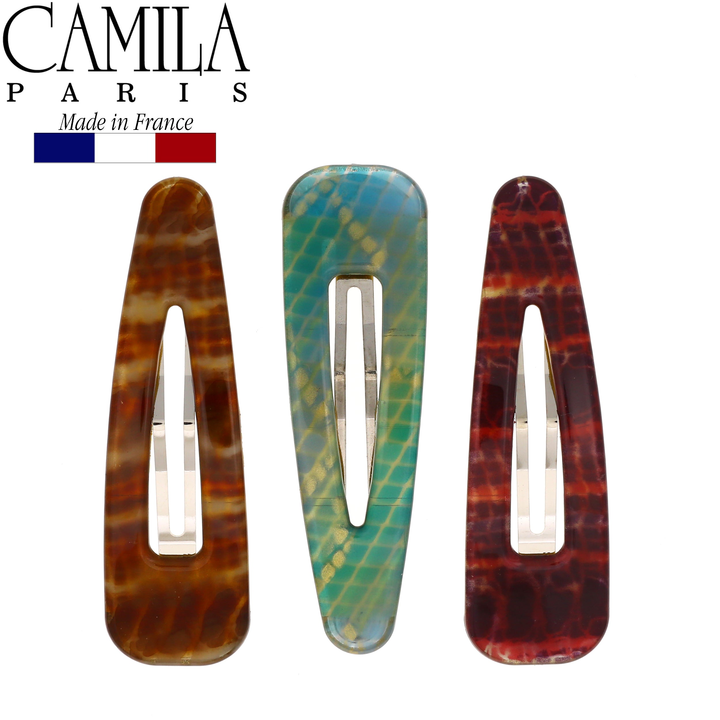 Camila Paris Hair Barrettes Large Classic 3 Pack