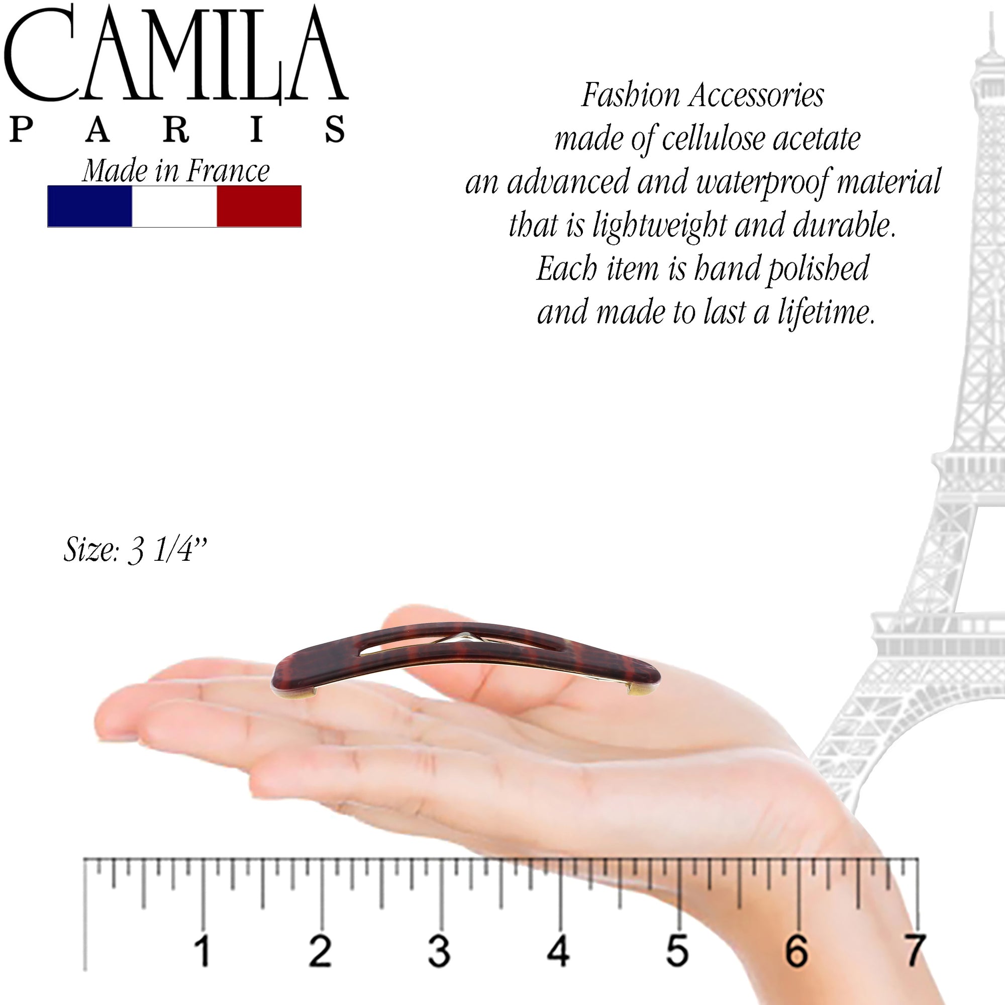 Camila Paris Hair Barrettes Large Classic 3 Pack