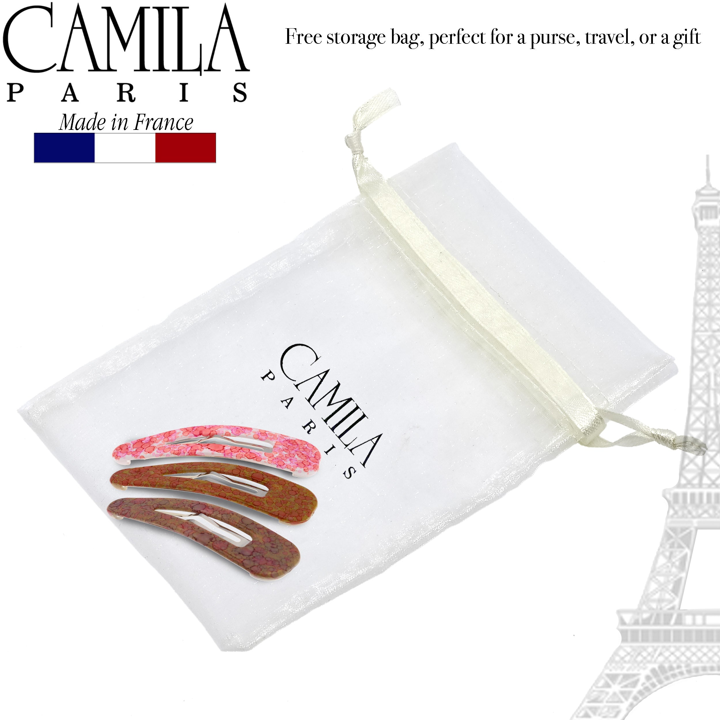 Camila Paris Hair Barrettes Large Classic 3 Pack