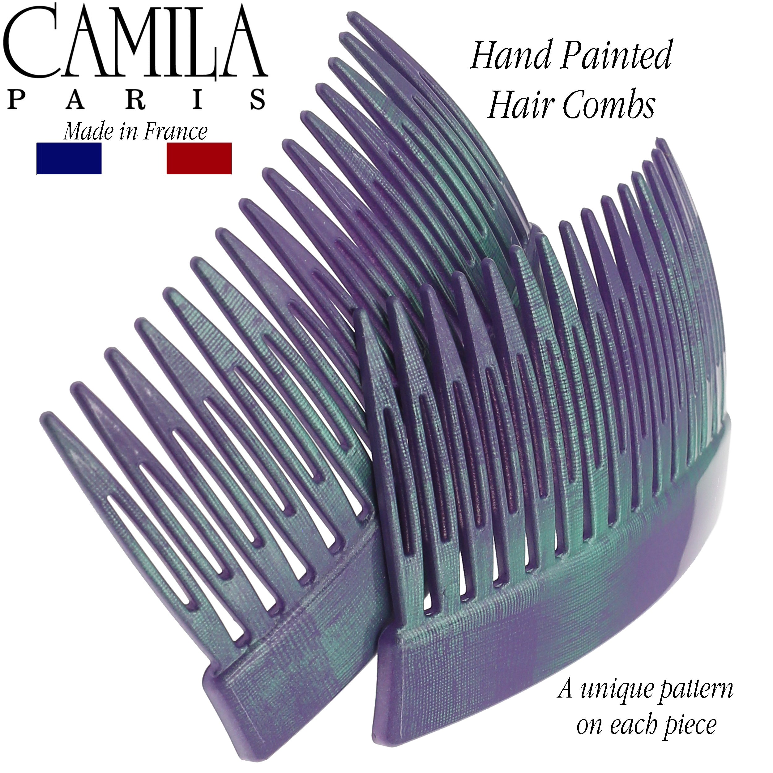 Camila Paris CP2943 Classic Brown French Hair Side Comb for Women