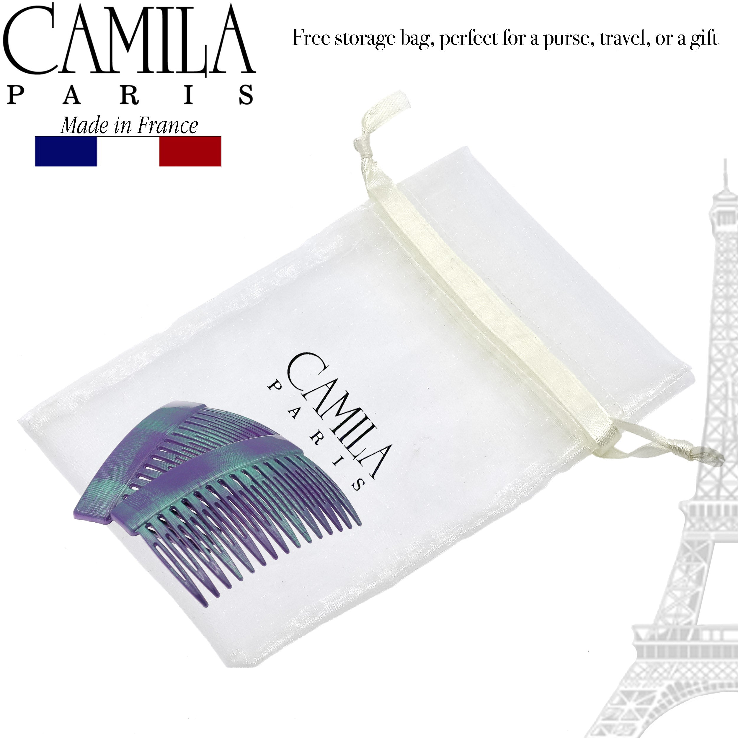 Camila Paris CP2943 Classic Brown French Hair Side Comb for Women