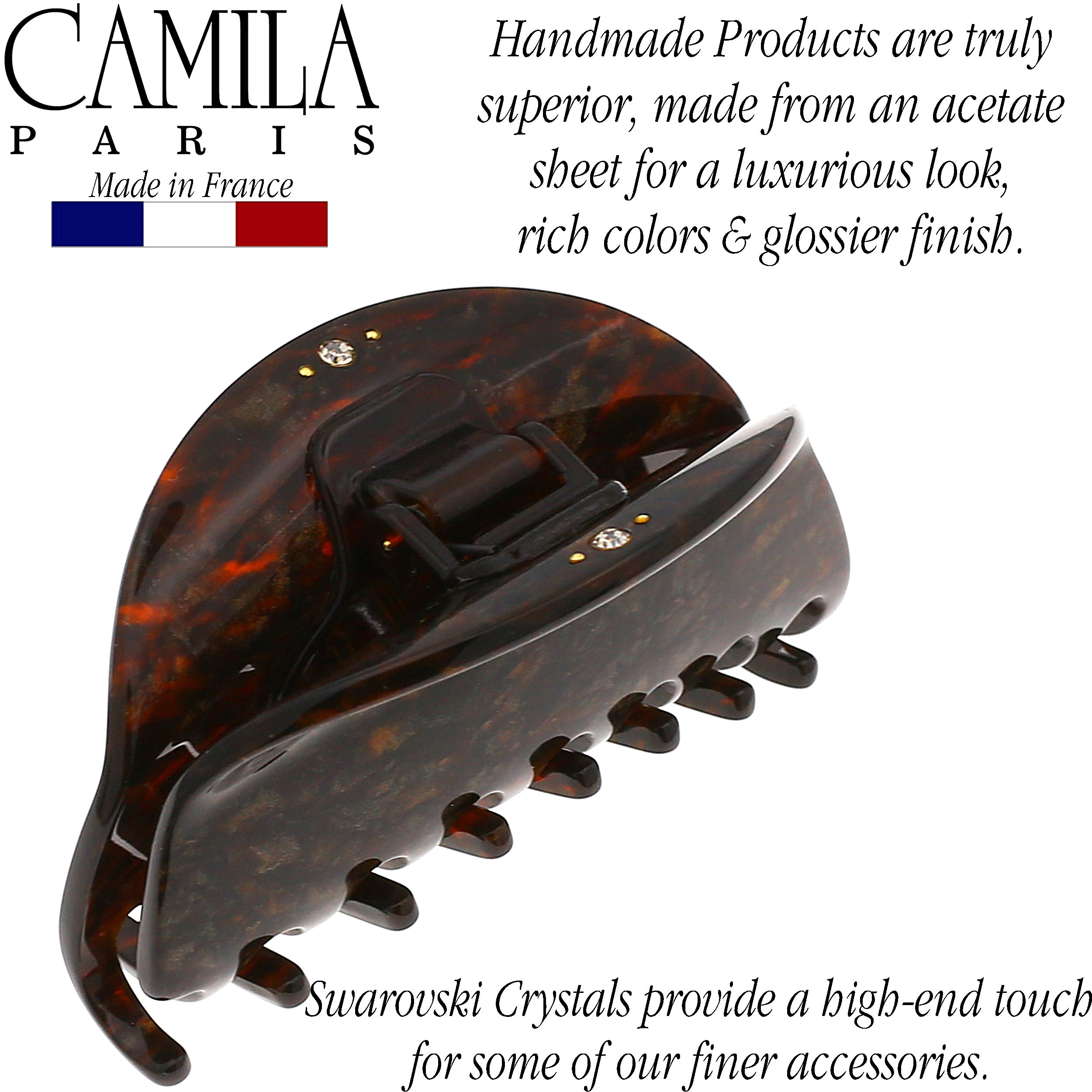Camila Paris CP2958 Handmade Volume Grey Women's French Hair Clip Claw
