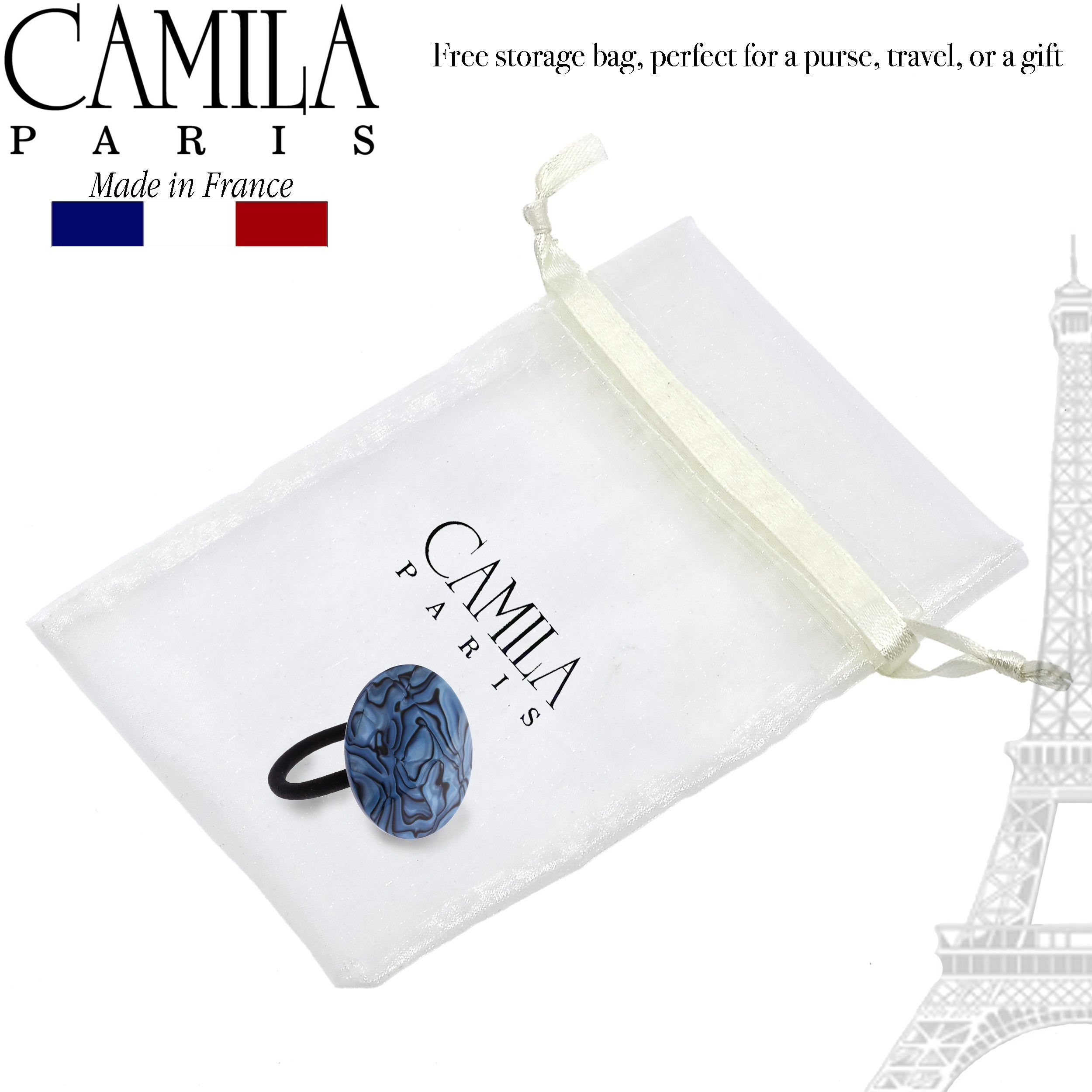 Camila Paris CP2962 Handmade Brown French Hair Ponytail Holder Ties