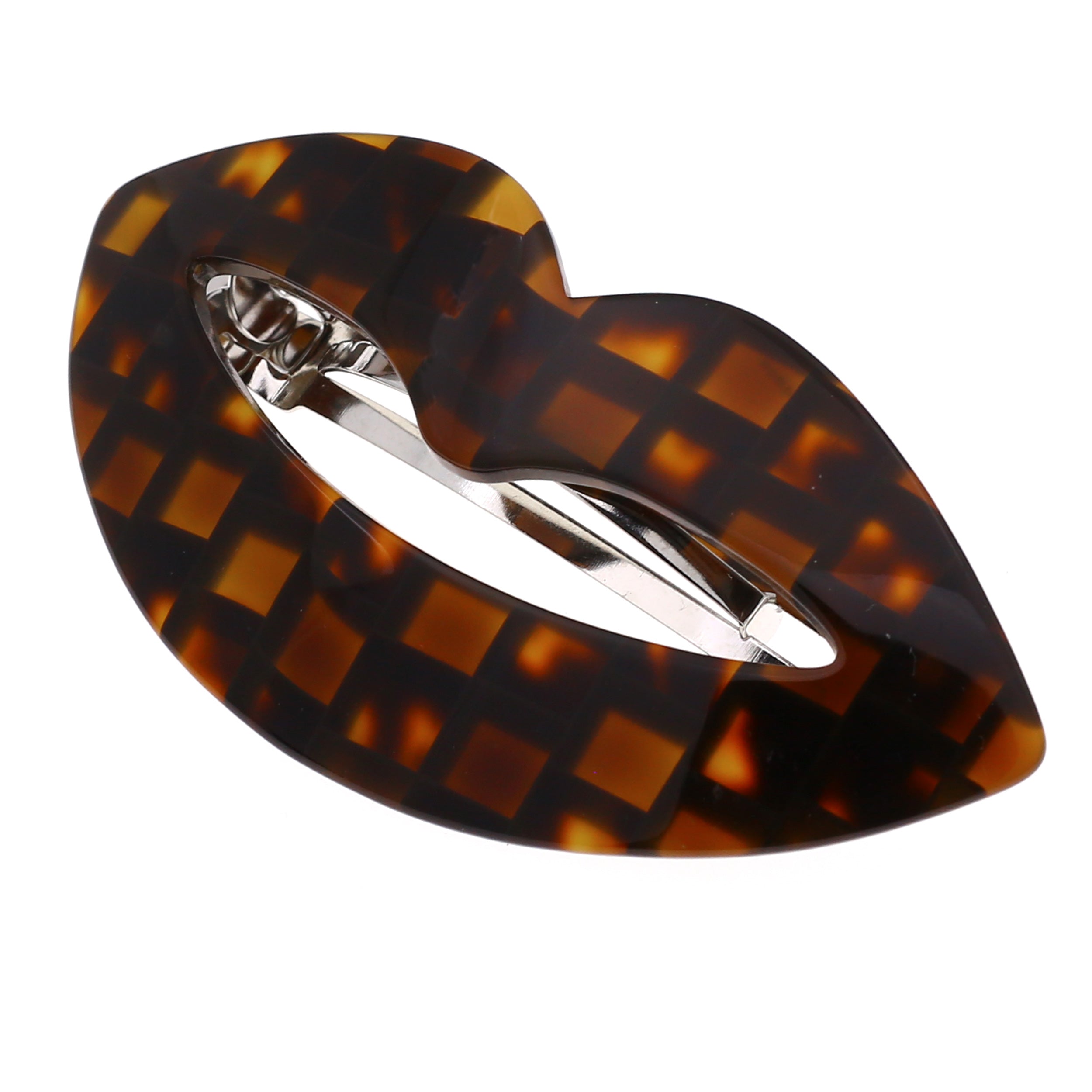 Camila Paris CP2969 French Hair Barrettes Clips for Girls, Handmade Kiss Brown