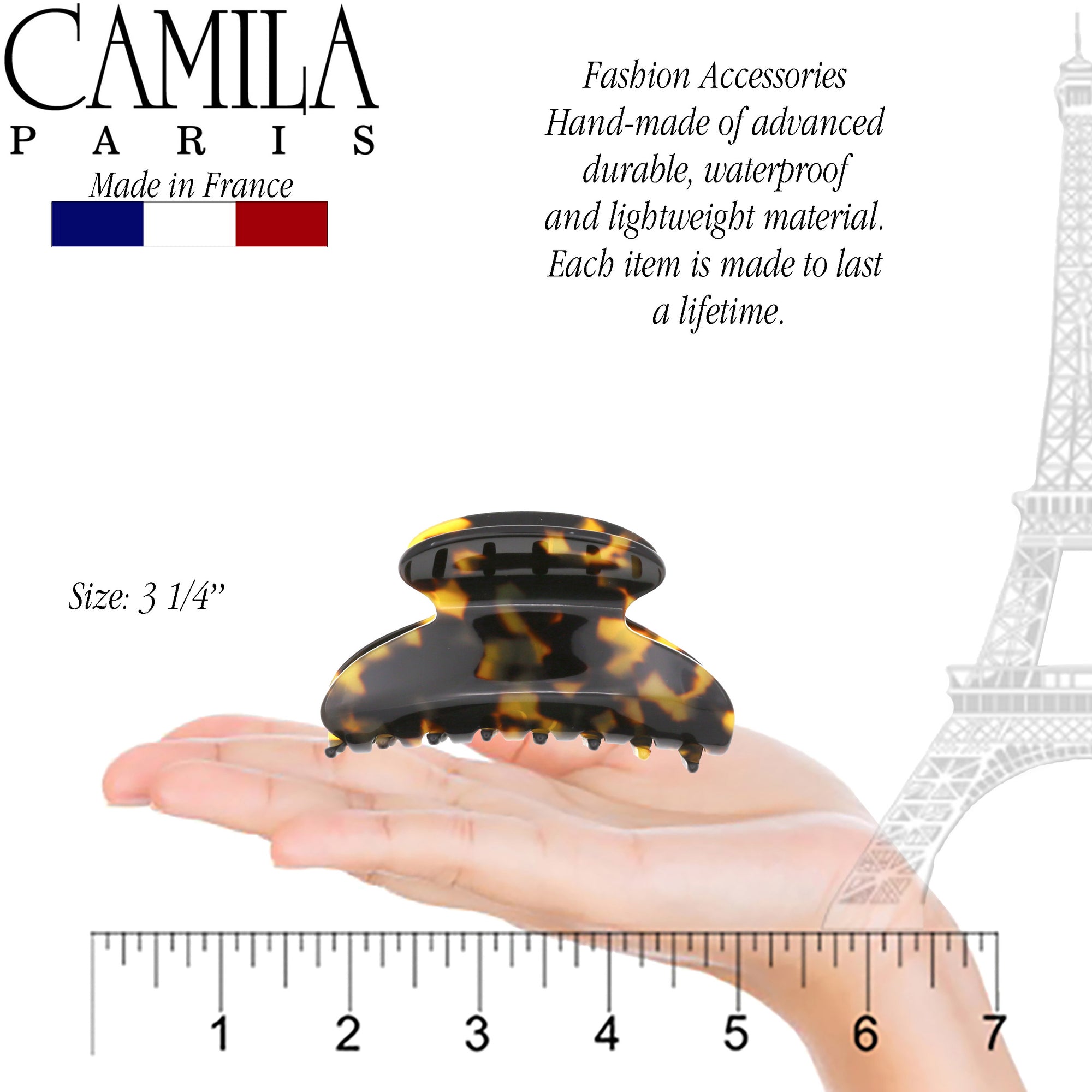 Camila Paris Handmade Rounded Medium Volume Hair Clip