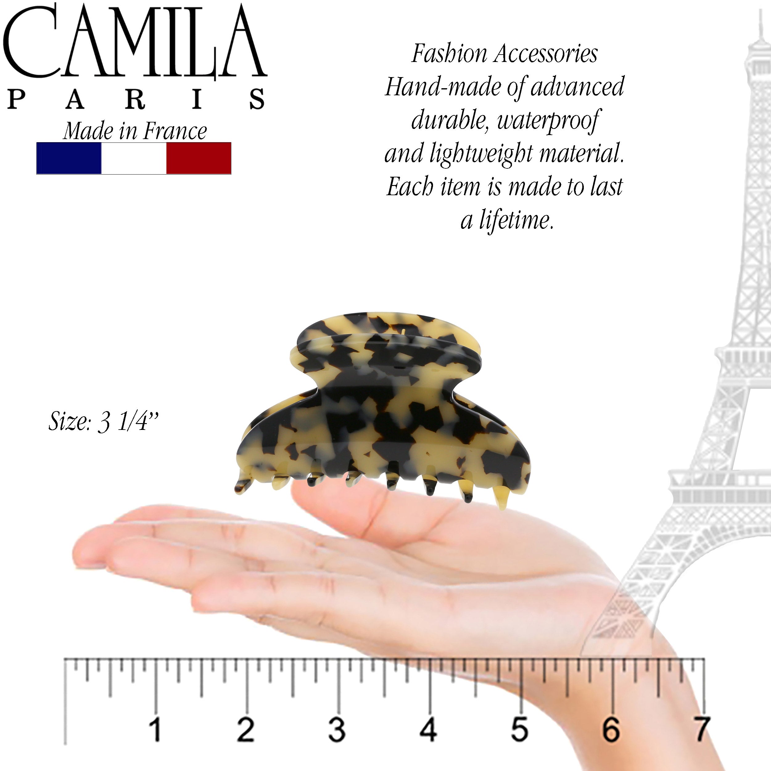 Camila Paris Handmade Rounded Medium Volume Hair Clip