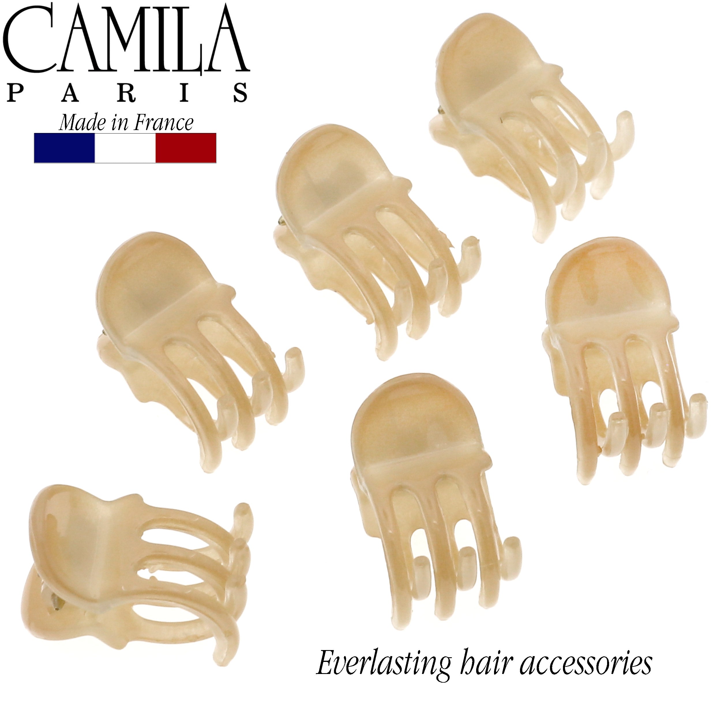 Camila Paris CP2374-6 Set of 6 Small Tortoise Women's French Hair Clip Claw