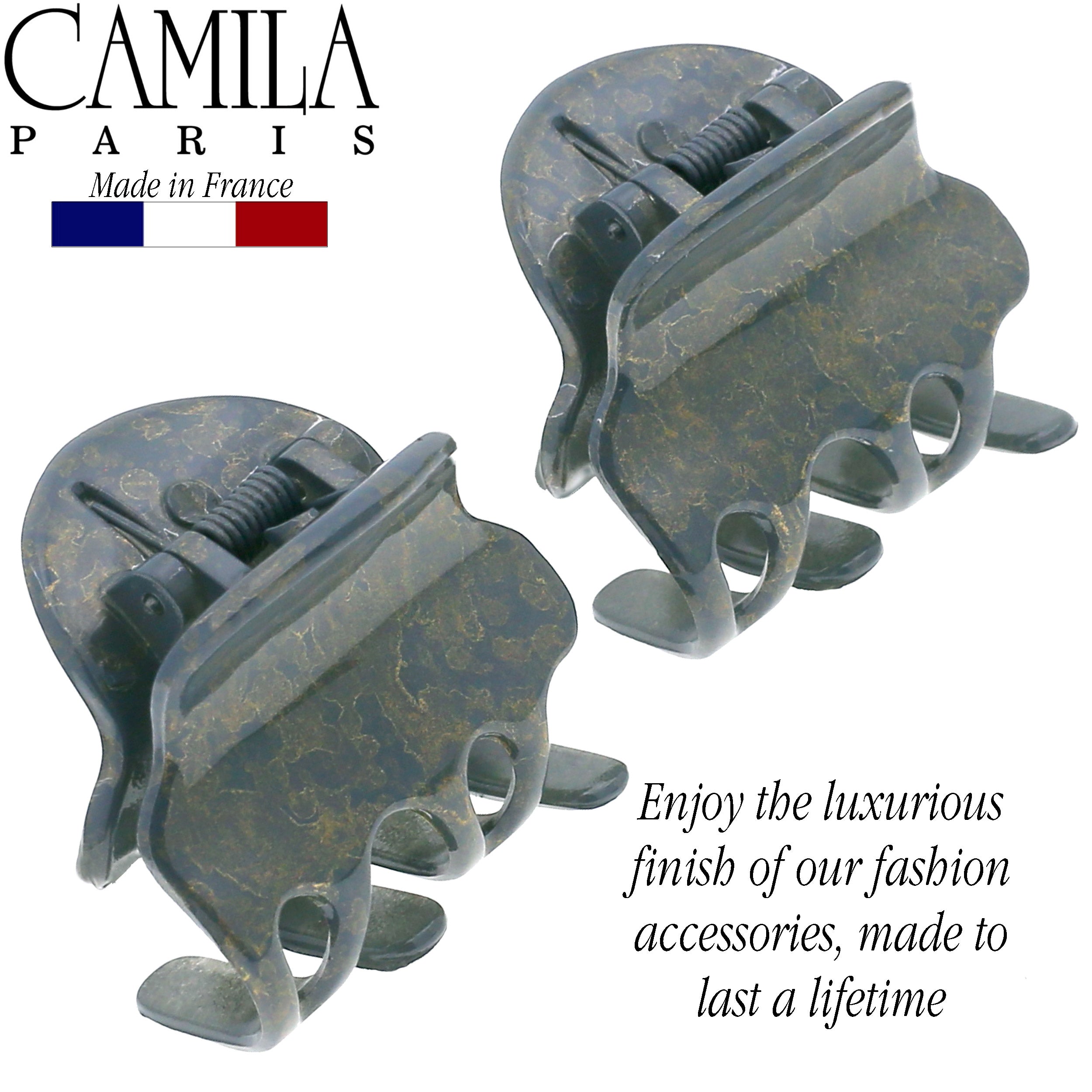 Camila Paris Cutout Teeth Hair Clip Pair