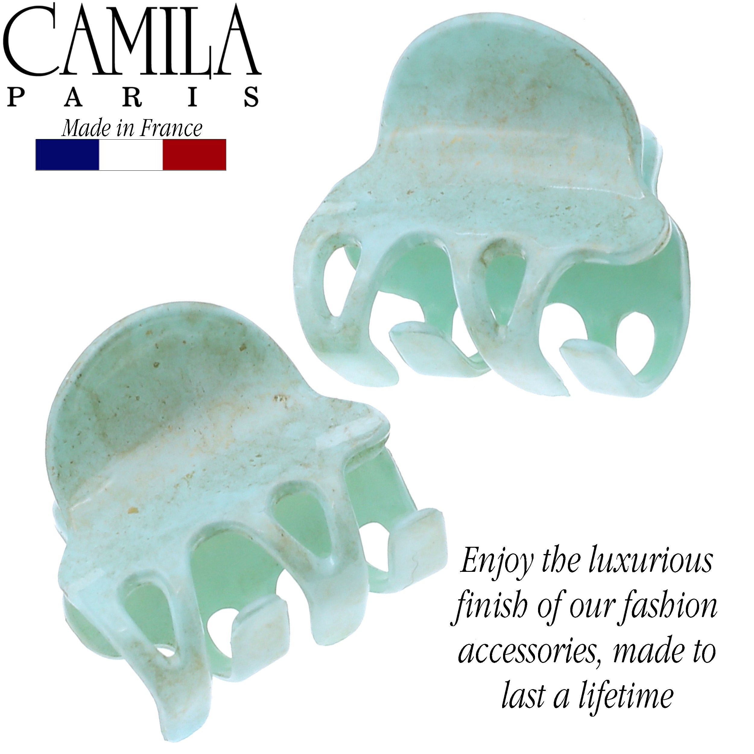 Camila Paris Cutout Teeth Hair Clip Pair