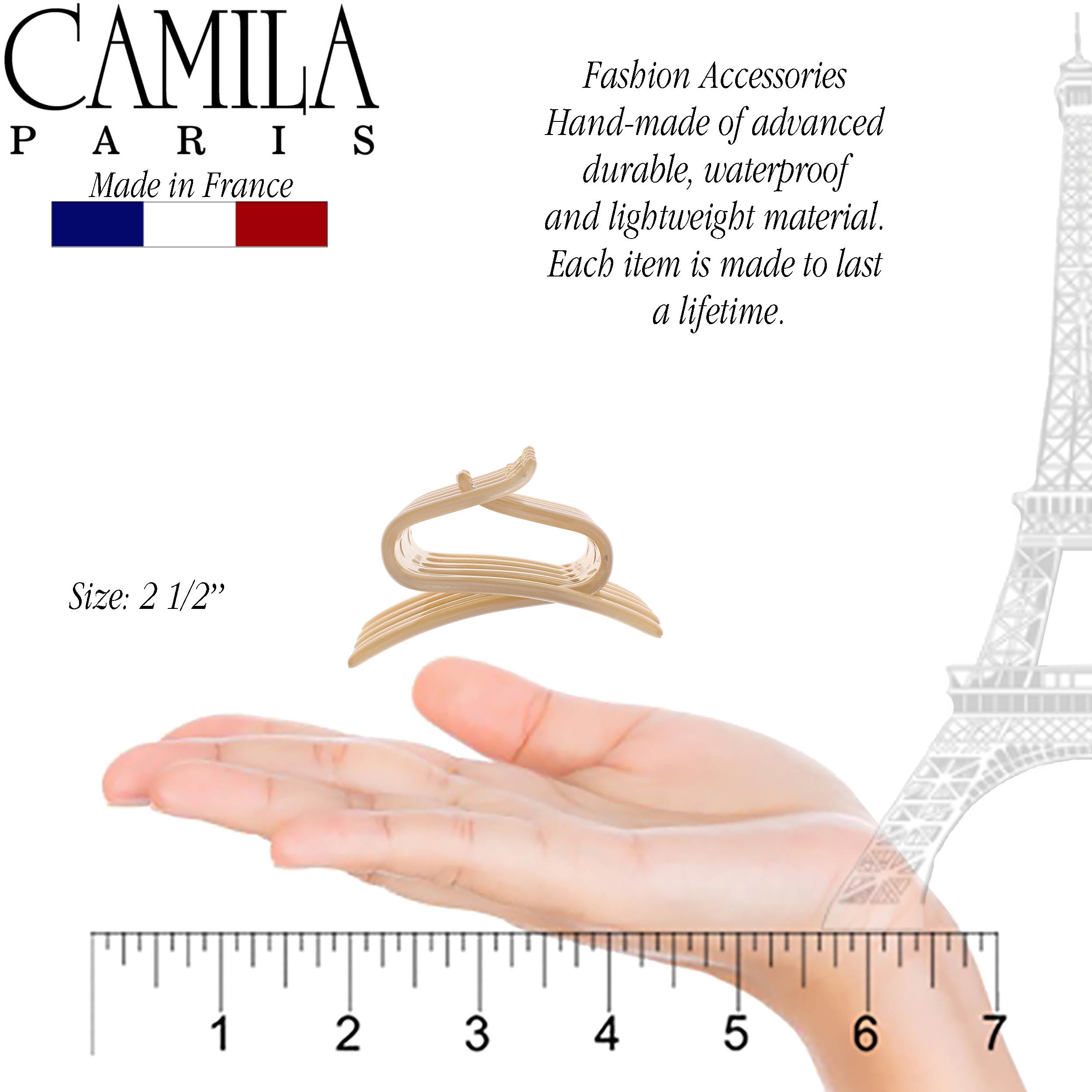 Camila Paris CP2634 Tortoise Shell French Hair Side Comb Interlocking