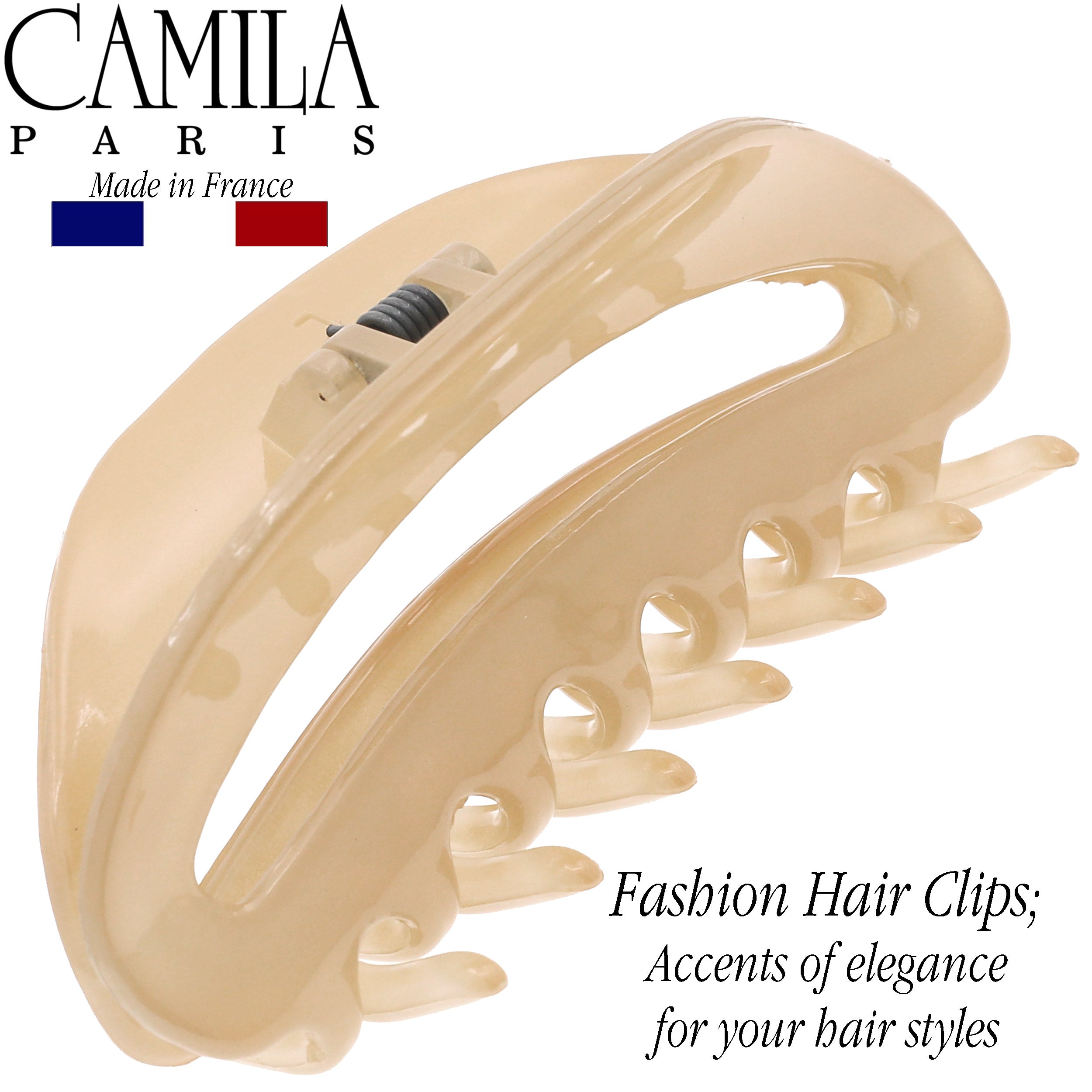 Camila Paris NV23 Classic Tortoise Shell Women's French Hair Clip Claw