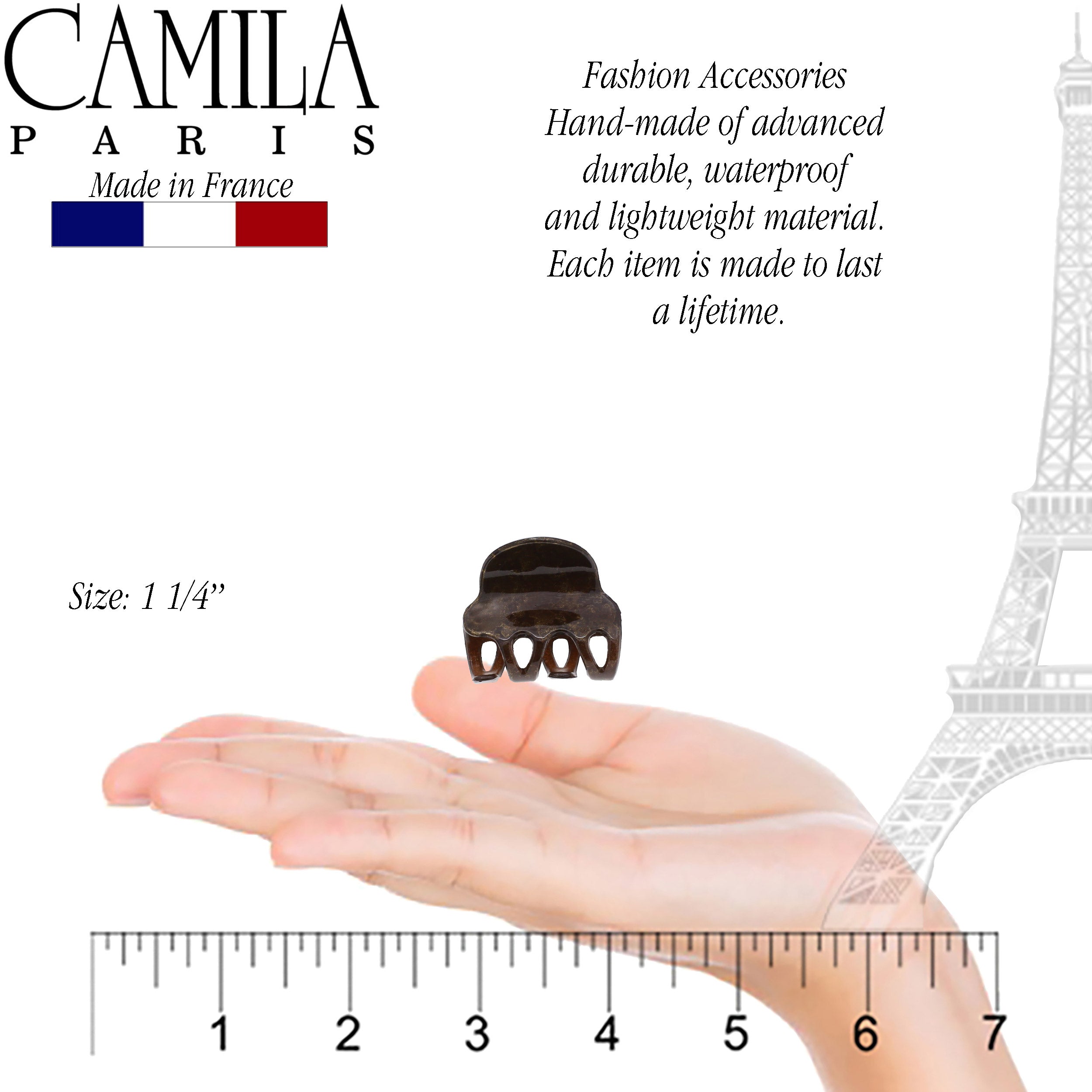 Camila Paris Cutout Teeth Hair Clip Pair