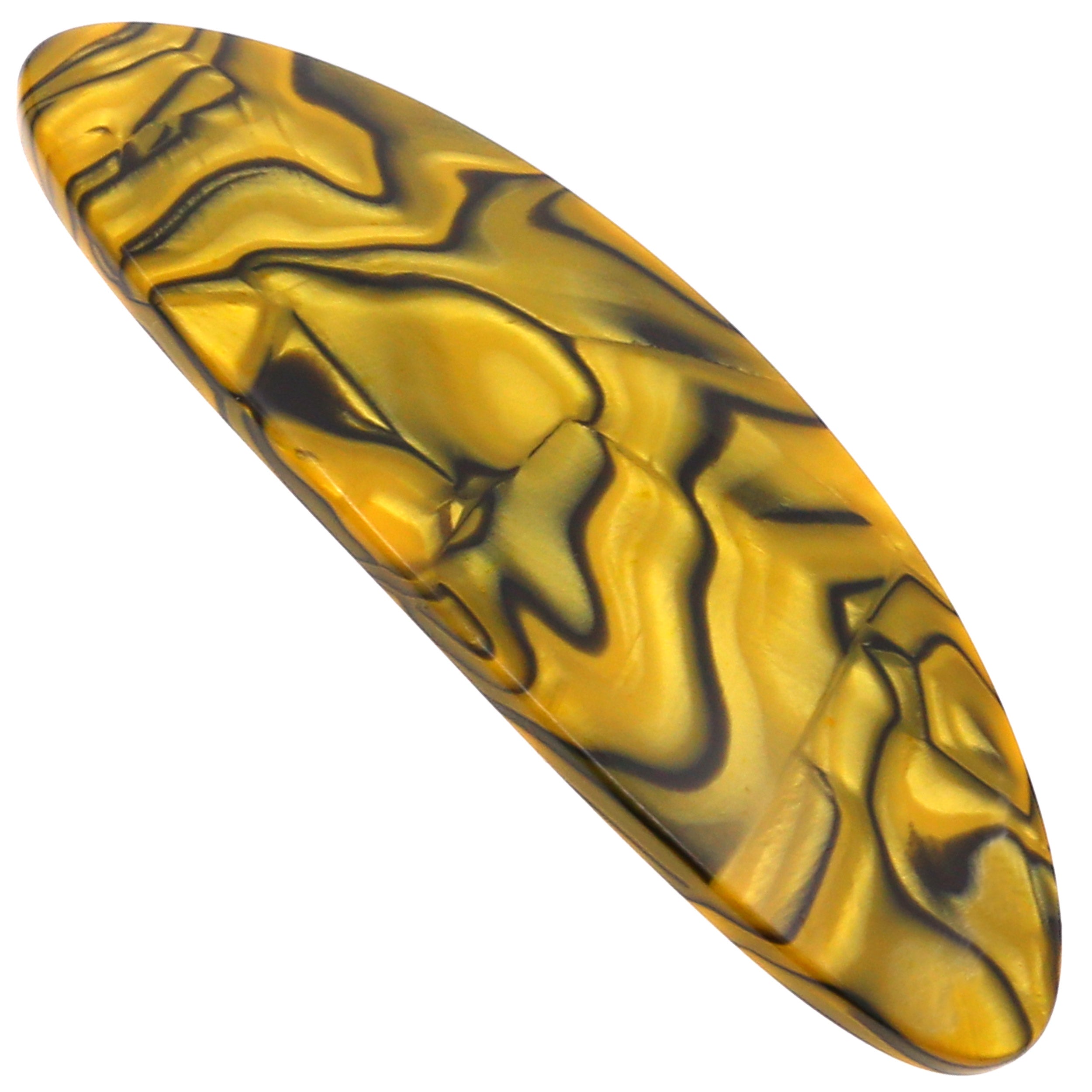 Camila Paris CP2983 French Hair Barrettes Clips Handmade Oval Brown