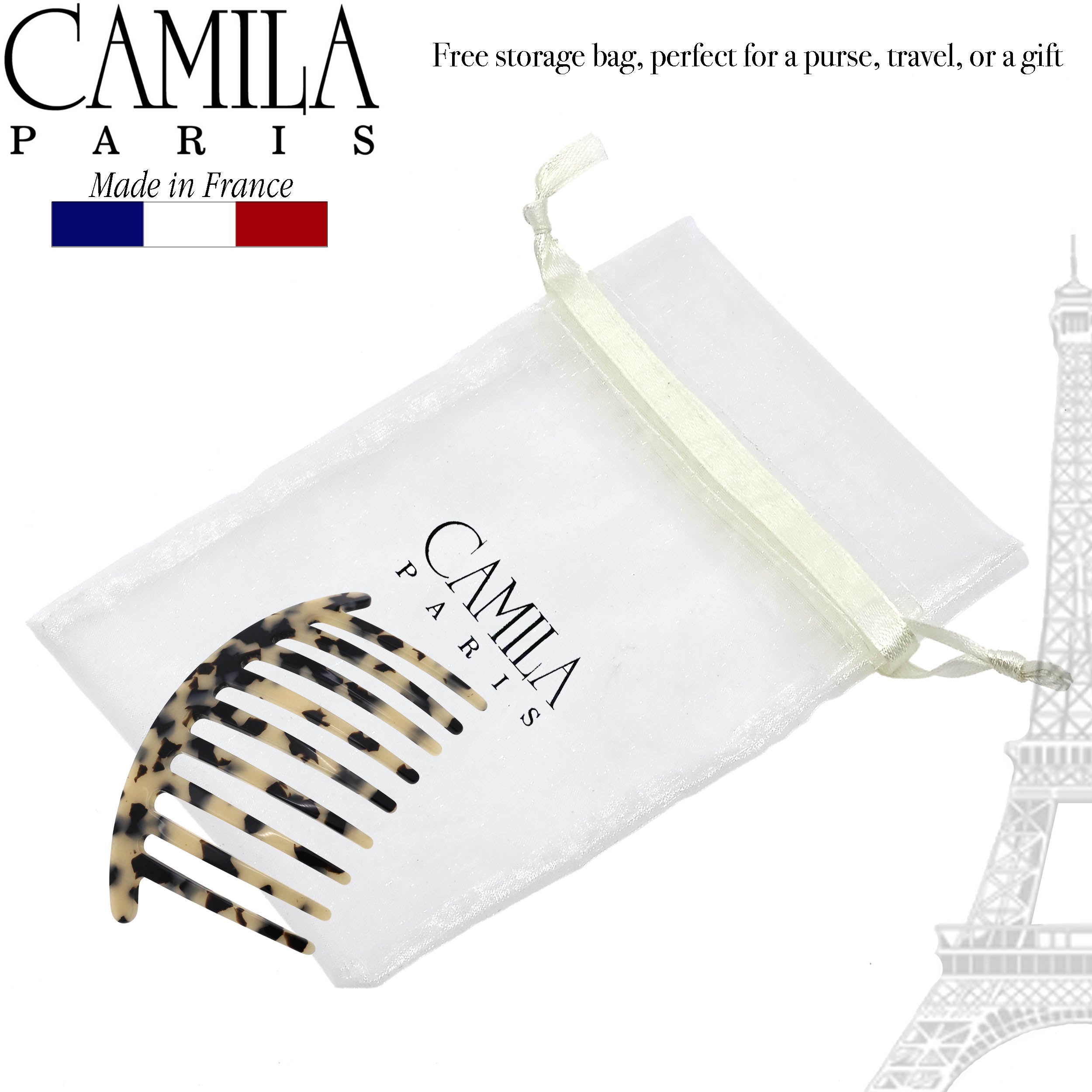 Camila Paris Hair Side Combs Large Handmade Rounded