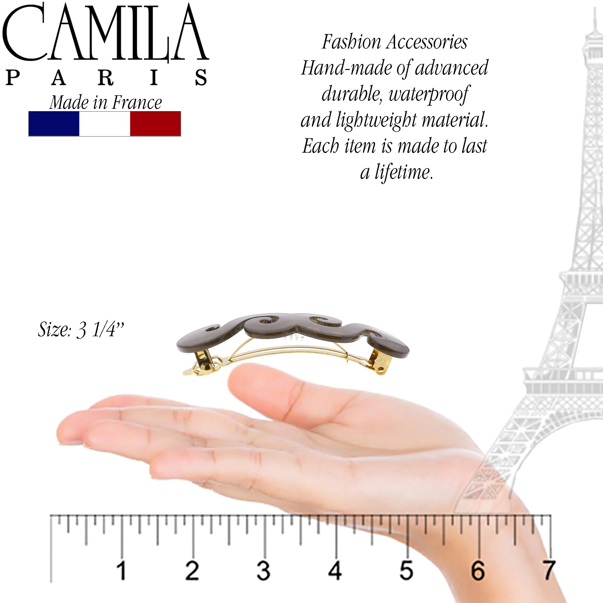 Camila Paris Hair Barrettes Handmade Swirls