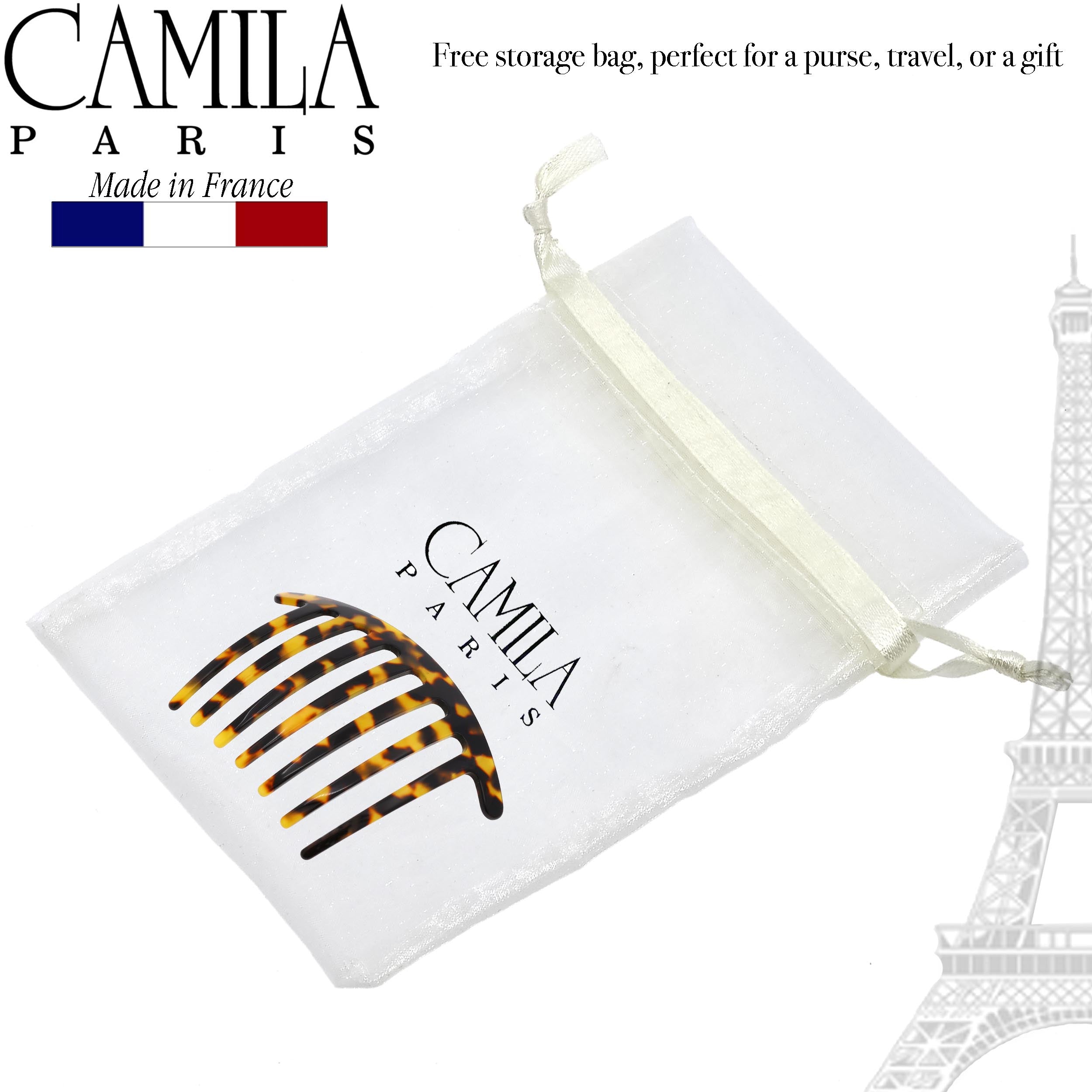 Camila Paris Hair Side Combs Large Handmade Rounded
