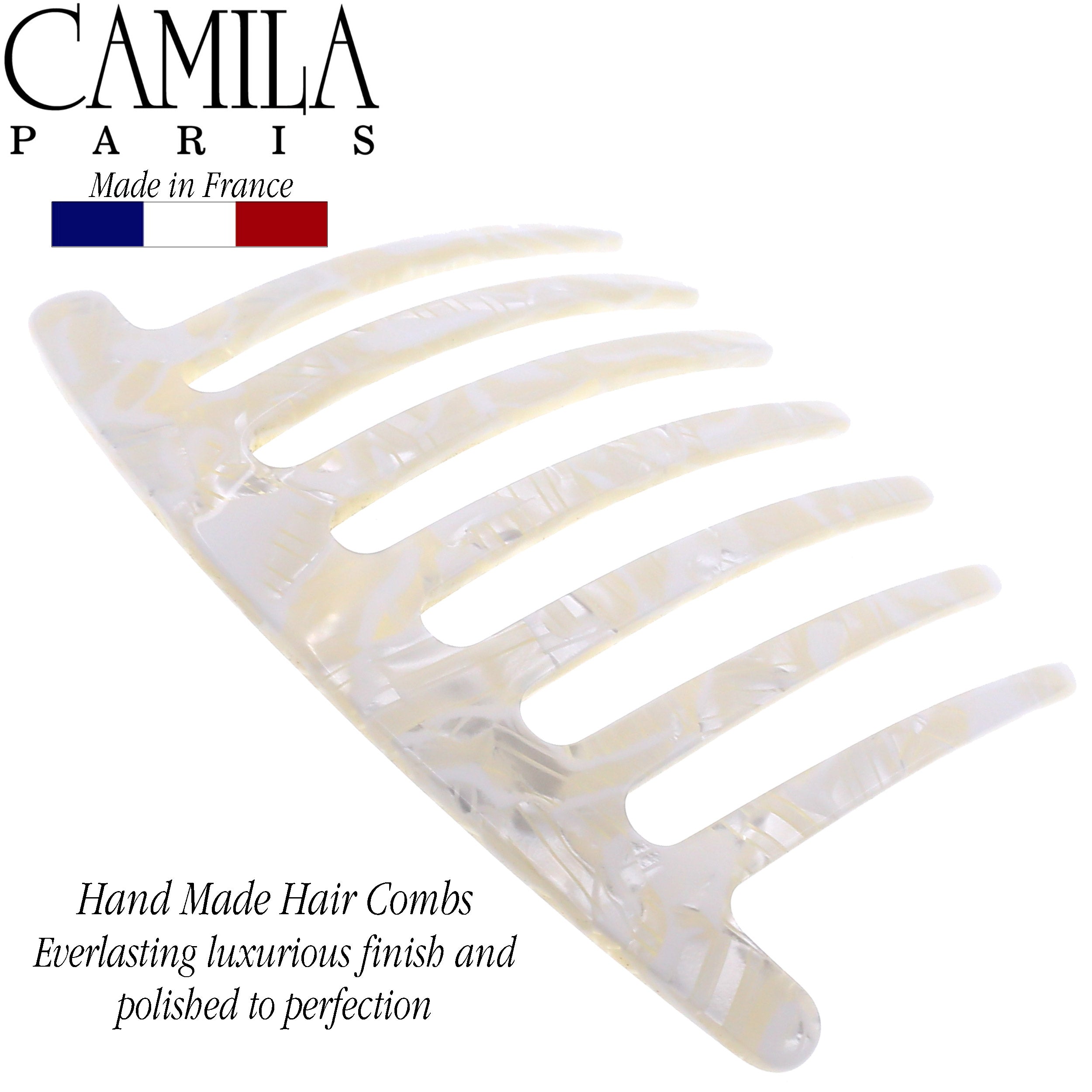 Camila Paris Hair Side Combs Large Handmade Rounded
