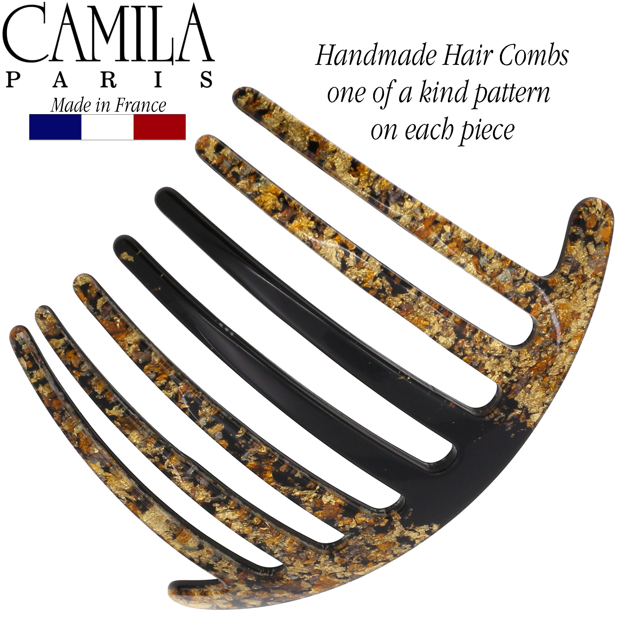 Camila Paris Hair Side Combs Large Handmade Rounded