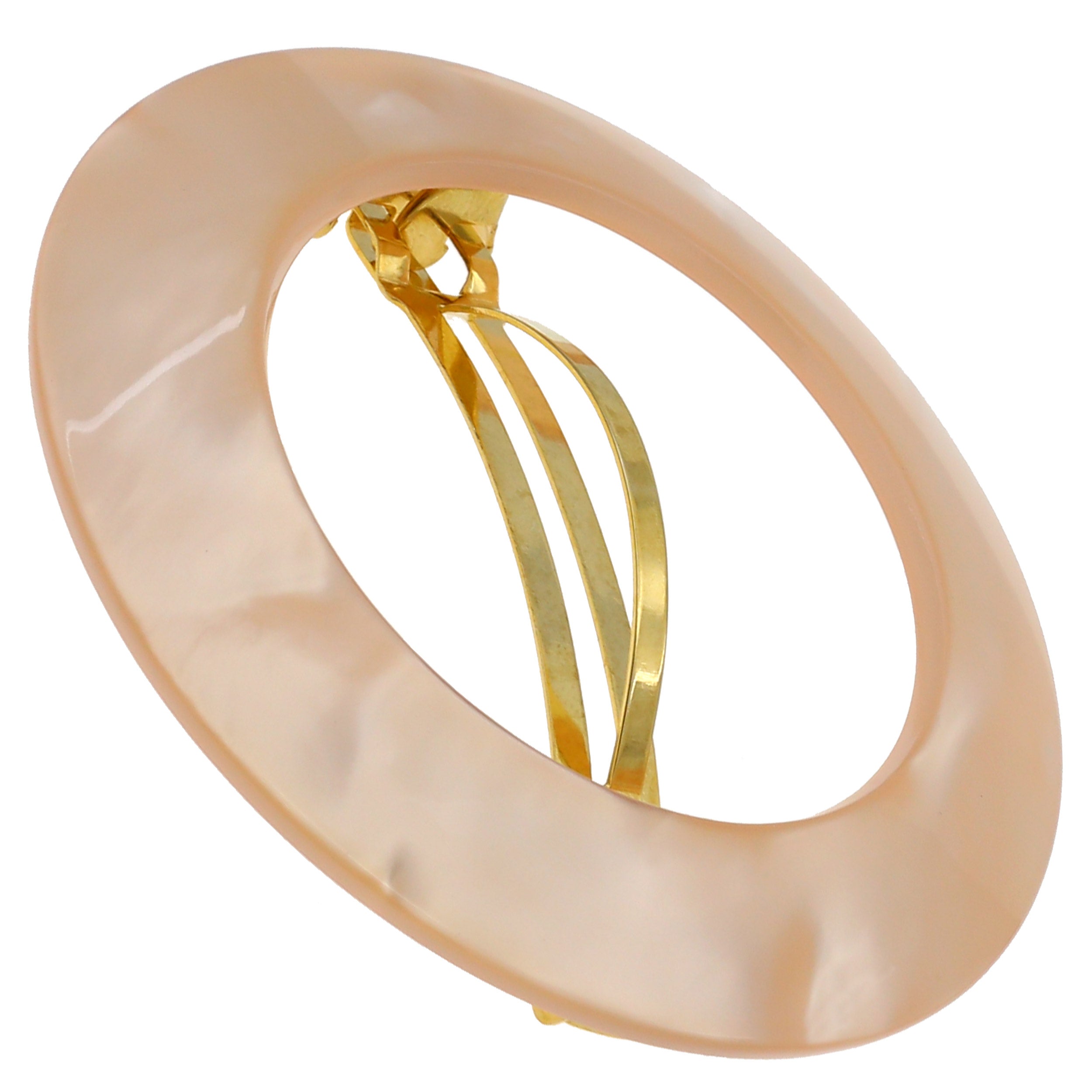 Camila Paris Handmade Automatic Round Halo Hair Barrette