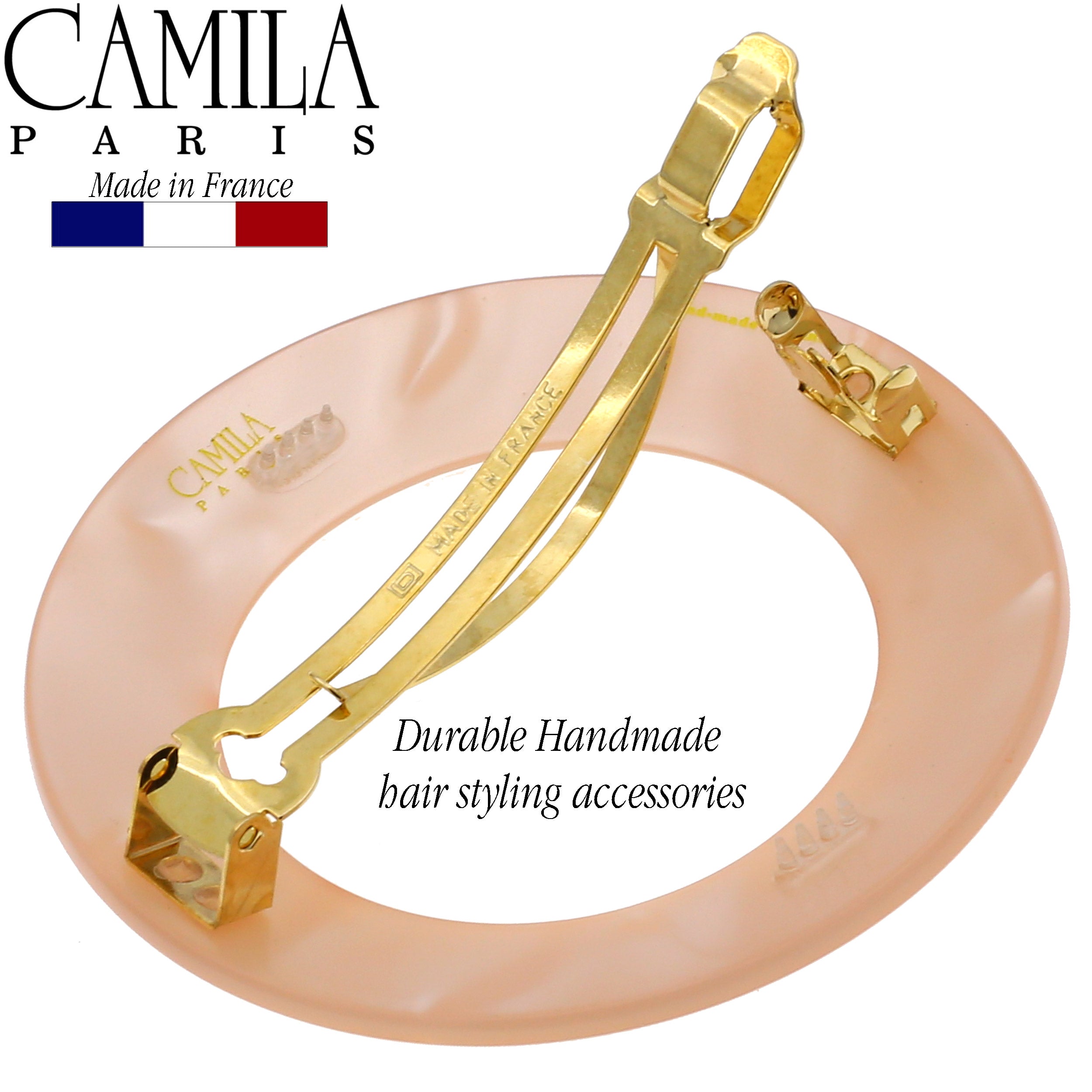 Camila Paris Handmade Automatic Round Halo Hair Barrette