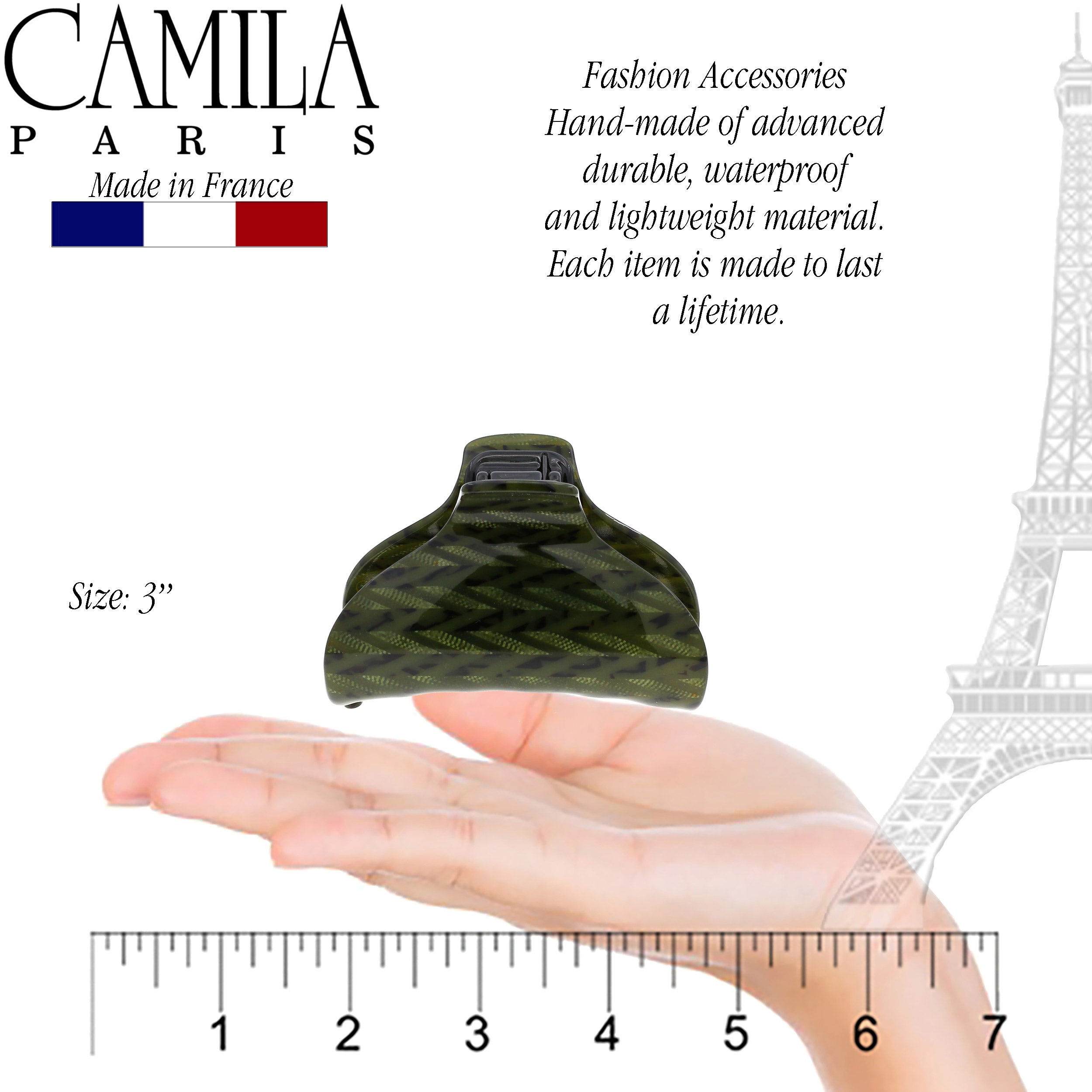 Camila Paris Hair Clips Classic Covered Spring