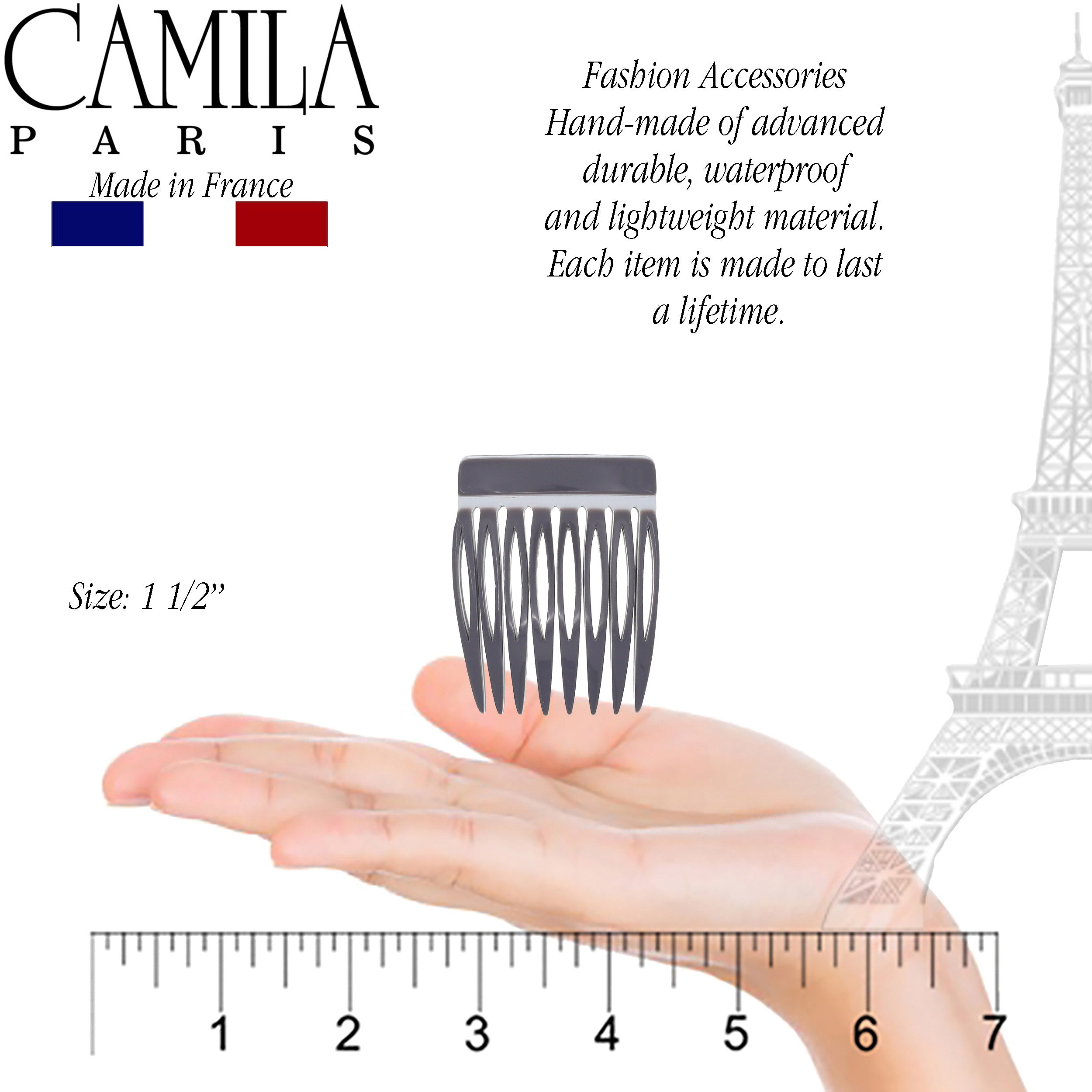 Camila Paris CP2008-2 Small Handmade Tokyo French Hair Side Comb