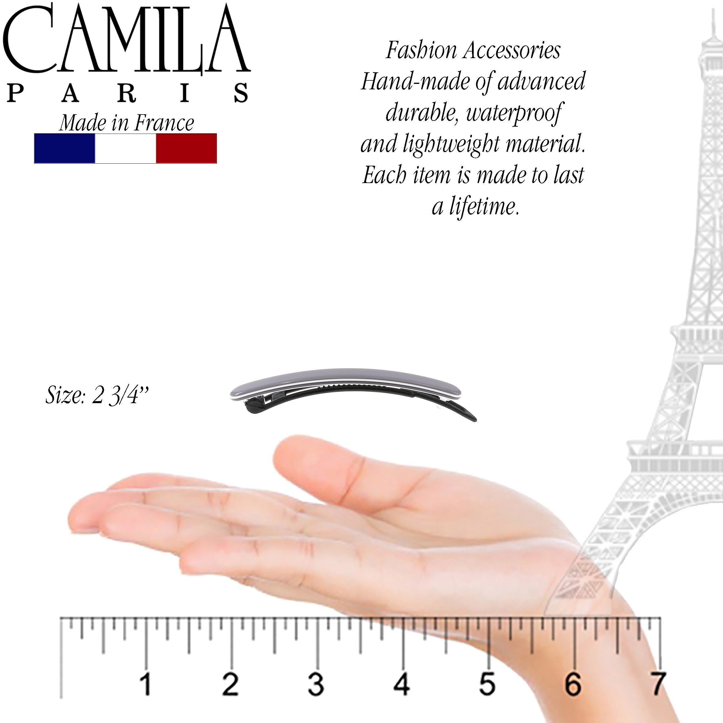 Camila Paris Hair Barrettes Classic Metal-Free Pair