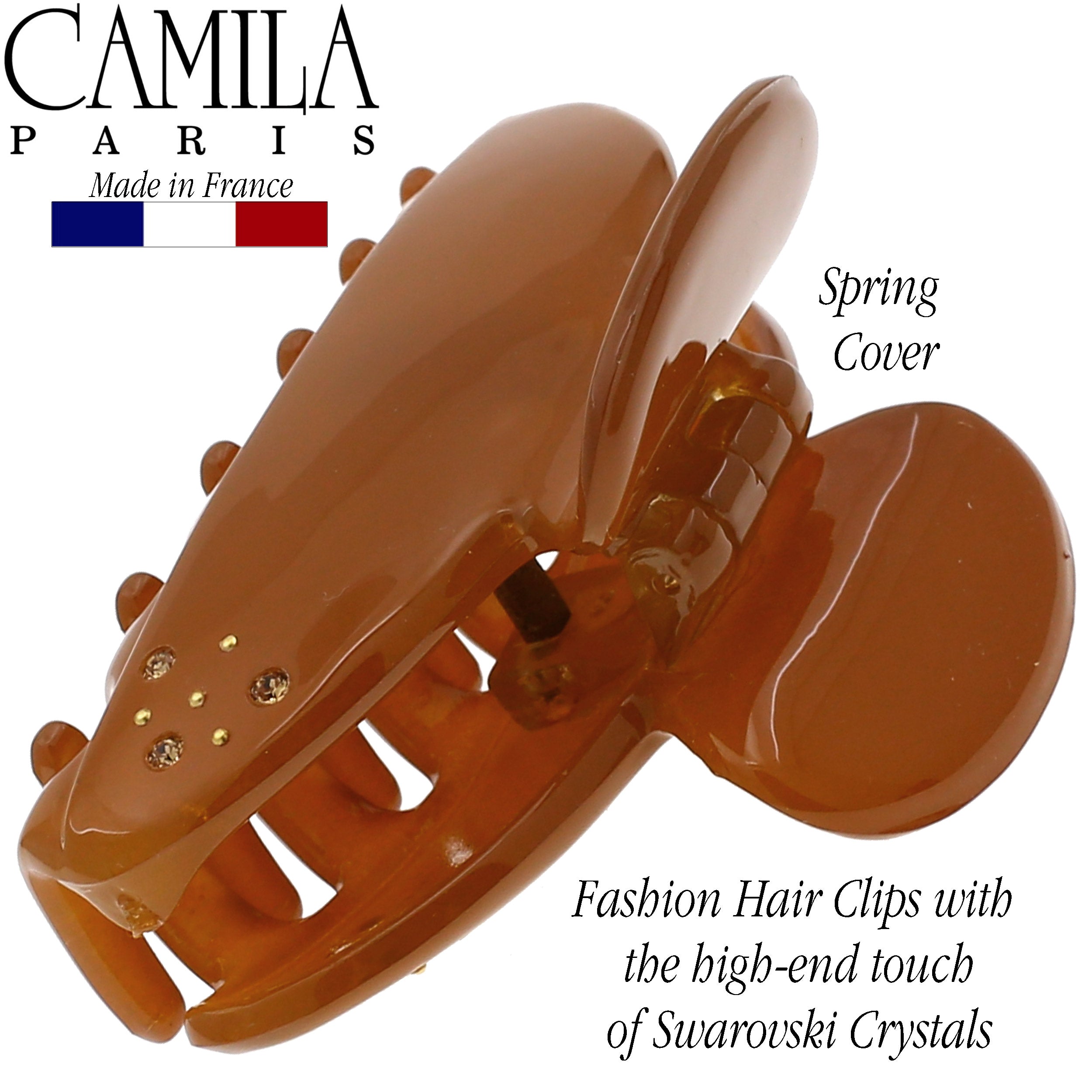 Camila Paris French-Made Hair Claw Clips for Thick Volume with Swarovski Crystals