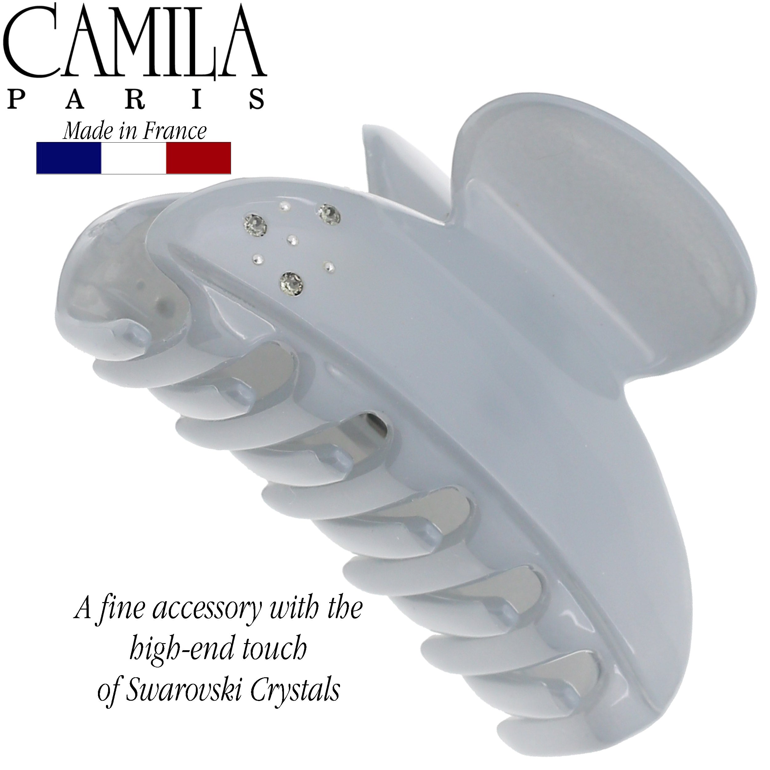 Camila Paris French-Made Hair Claw Clips for Thick Volume with Swarovski Crystals