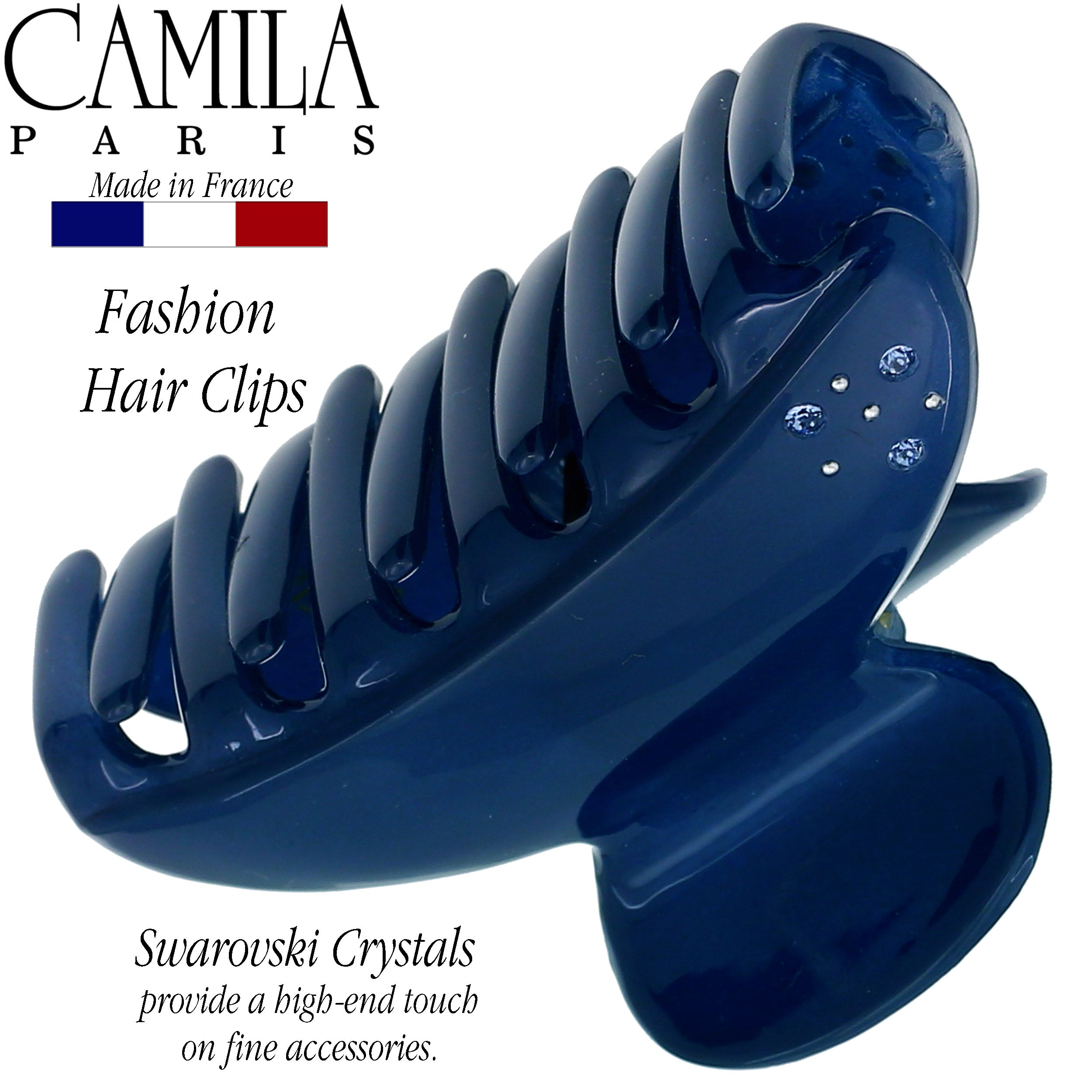 Camila Paris French-Made Hair Claw Clips for Thick Volume with Swarovski Crystals