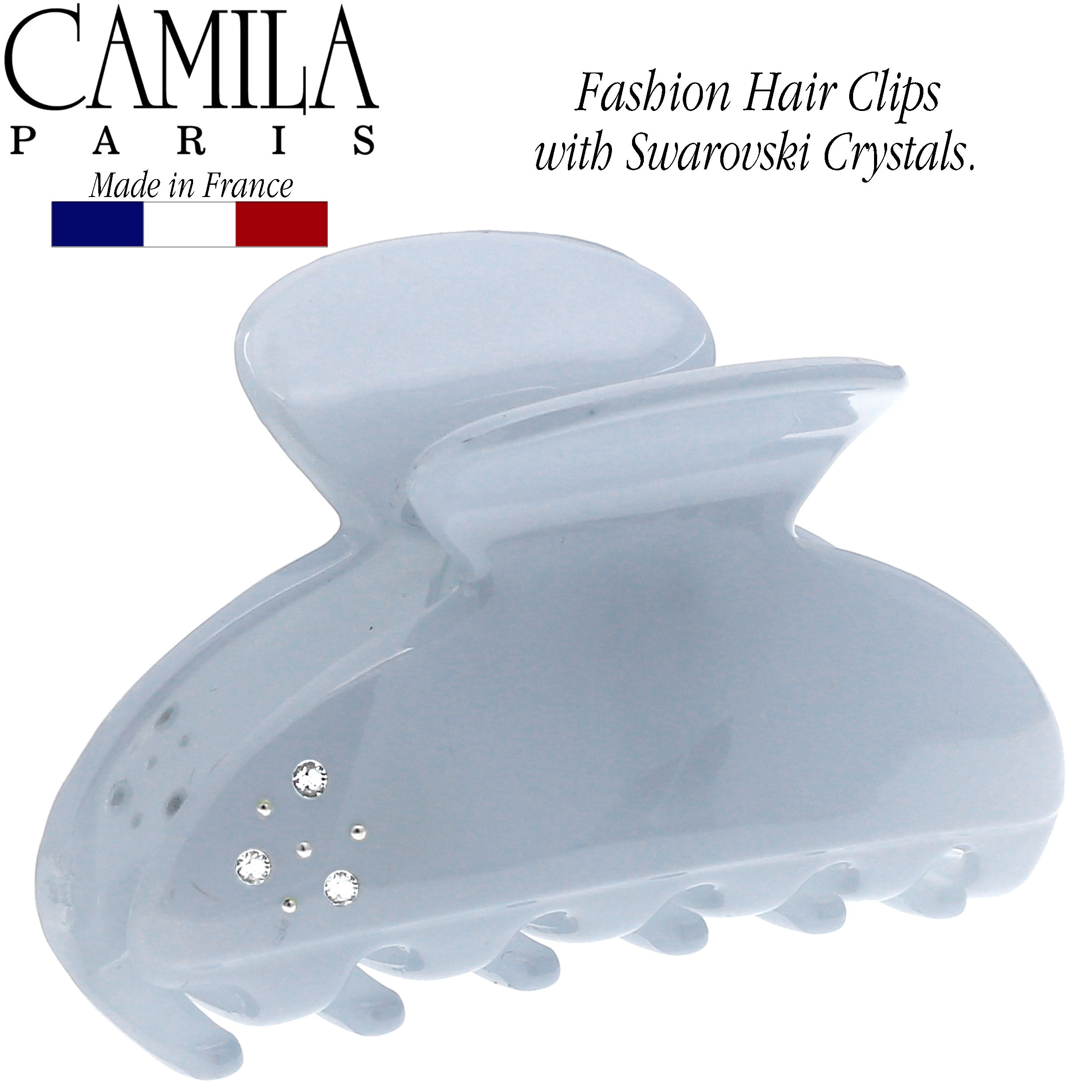 Camila Paris French-Made Hair Claw Clips for Thick Volume with Swarovski Crystals