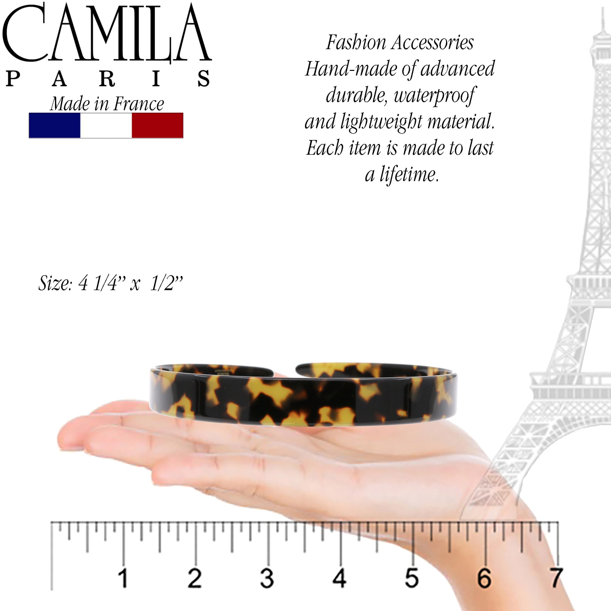 Camila Paris Headbands Classic Flat Flexible - 0.625" Wide