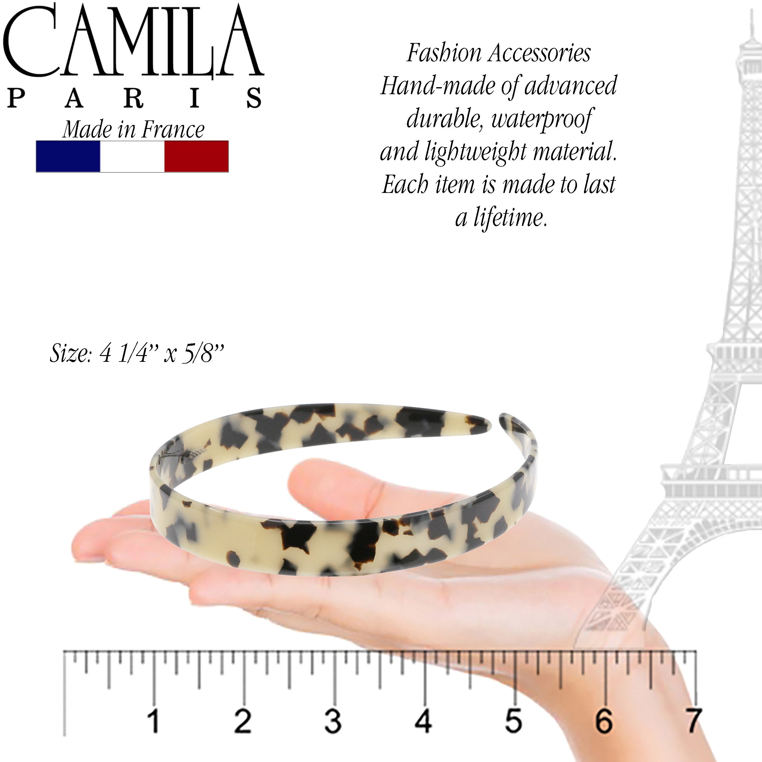 Camila Paris Headbands Classic Flat Flexible - 0.625" Wide