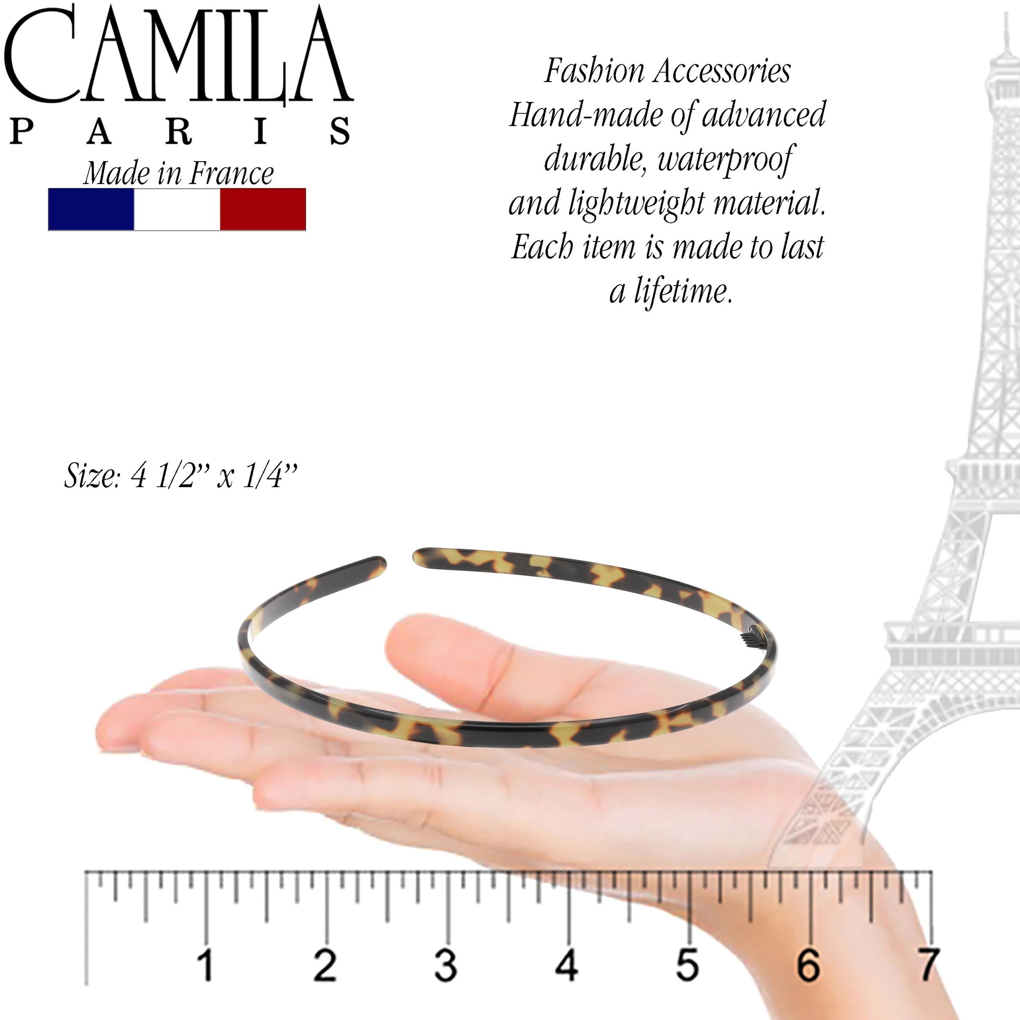 Camila Paris Headbands Classic Flat Flexible - 0.25" Wide