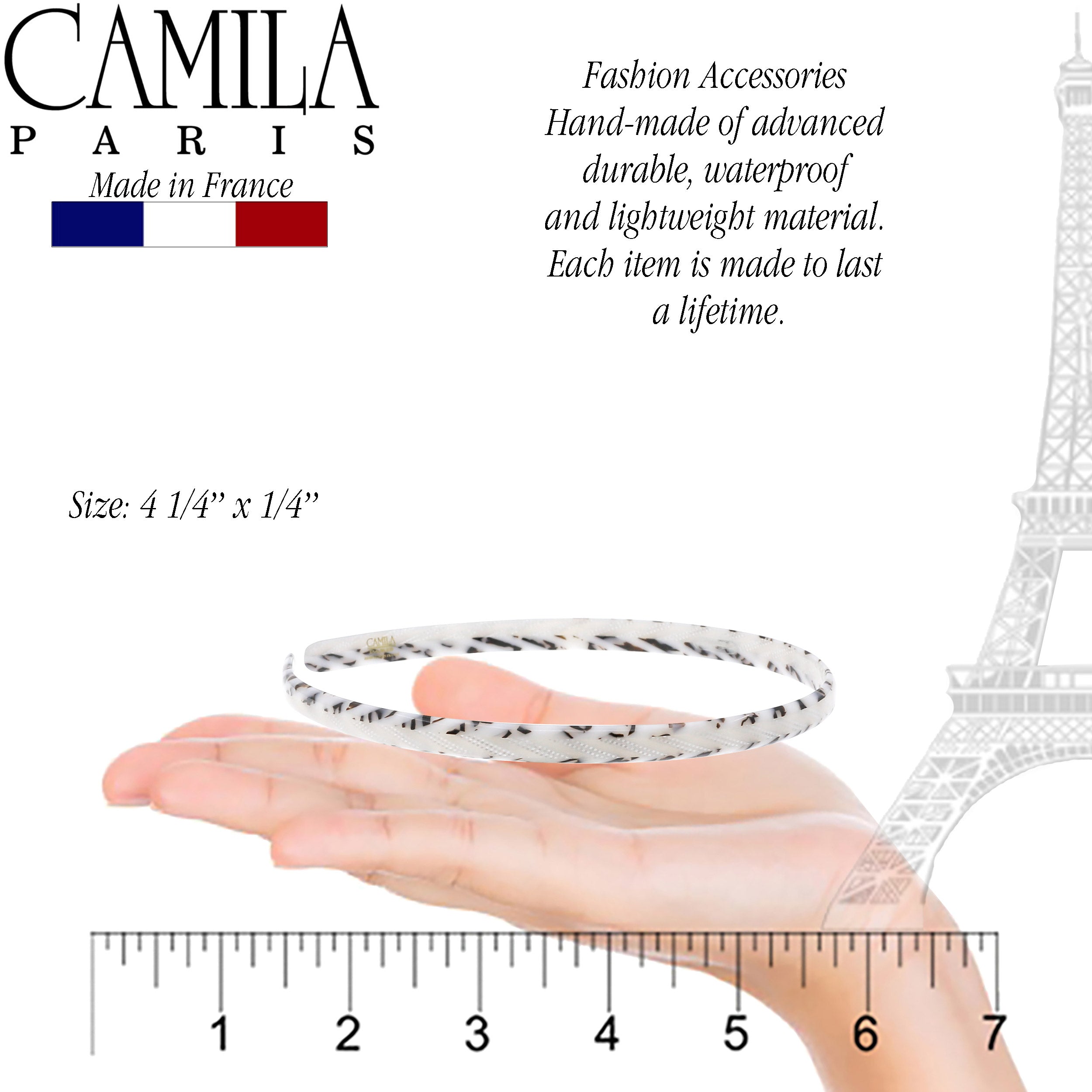 Camila Paris Headbands Classic Flat Flexible - 0.25" Wide