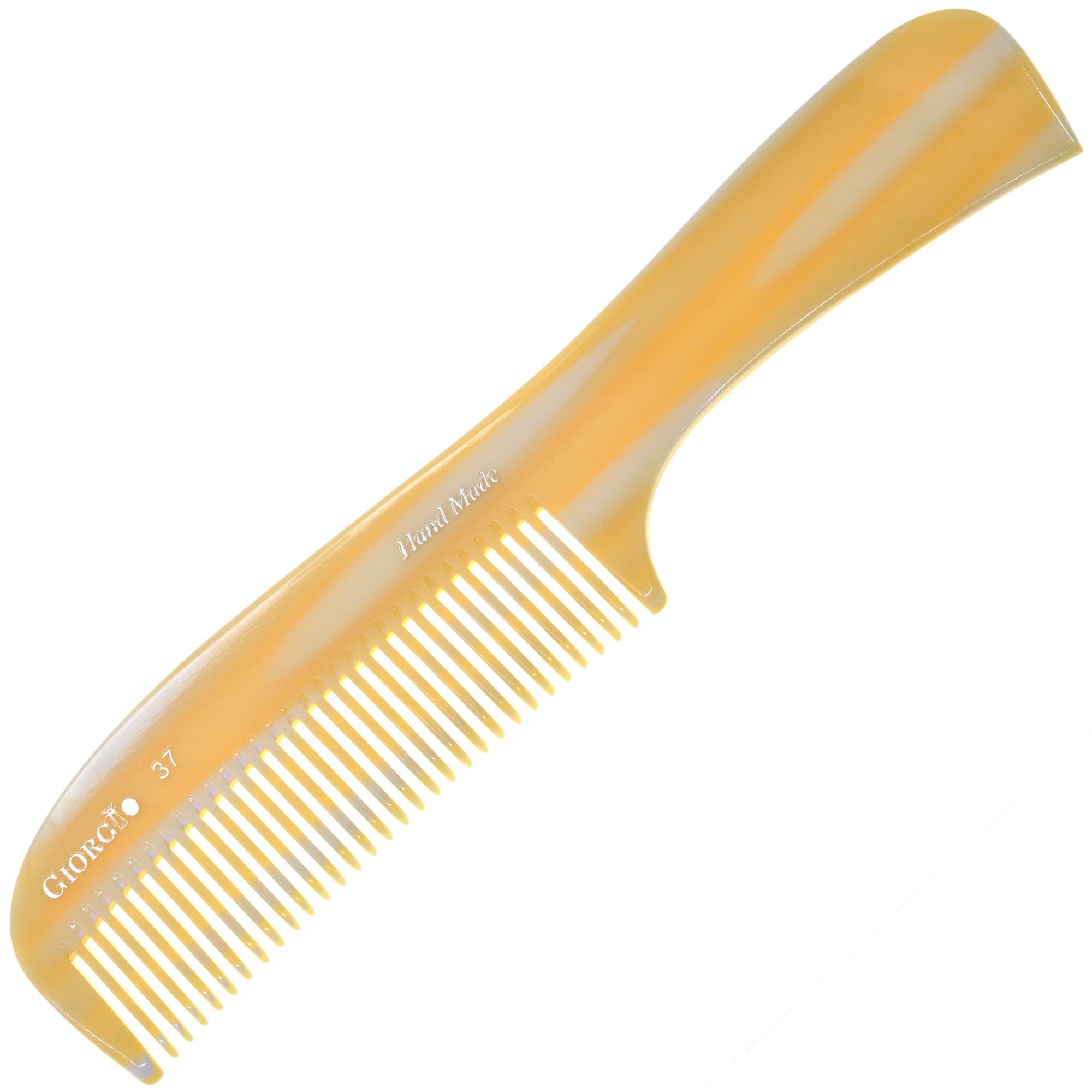 7.75" Handmade Wide Tooth Detangling Comb with Handle