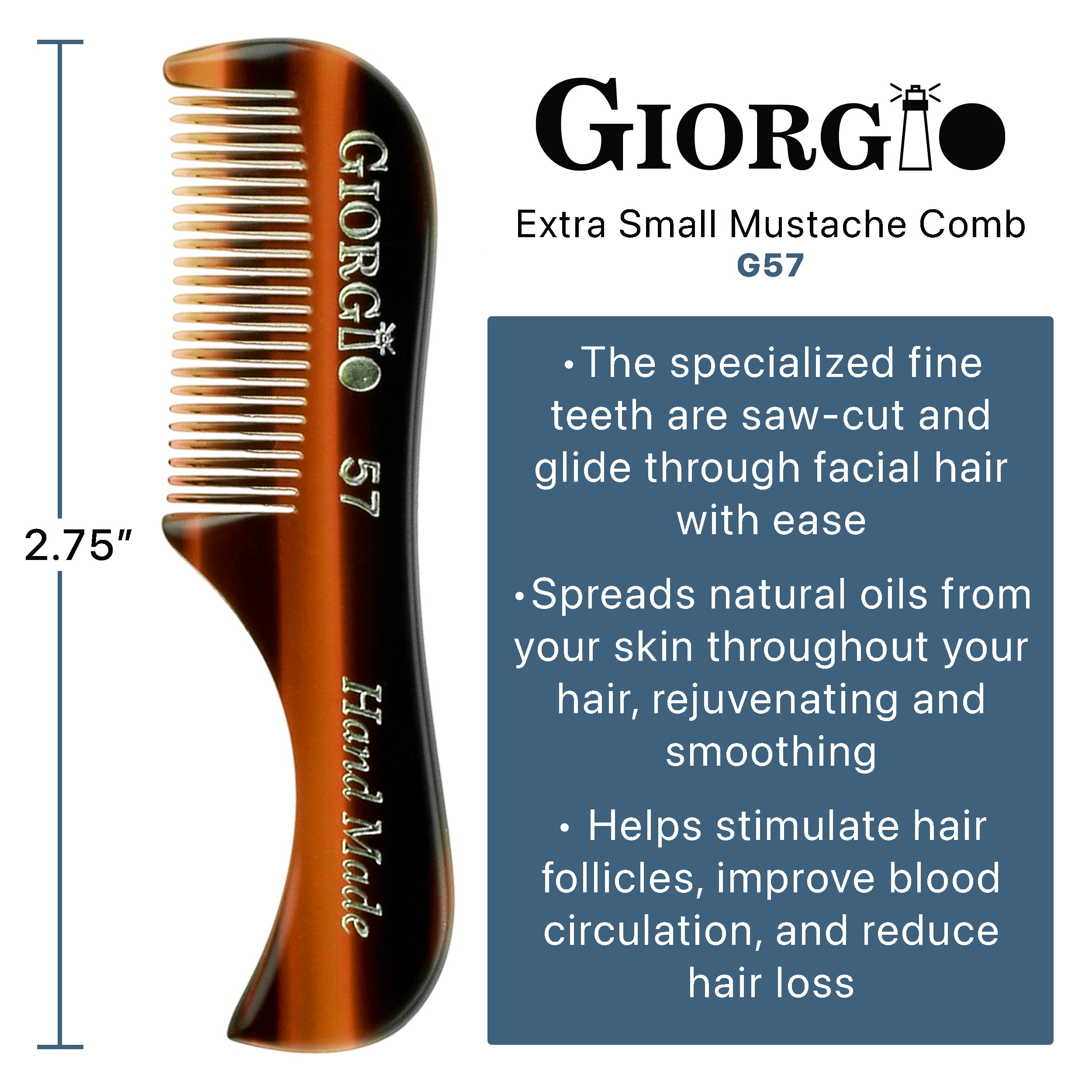 2.75" Fine Tooth Pocket Comb
