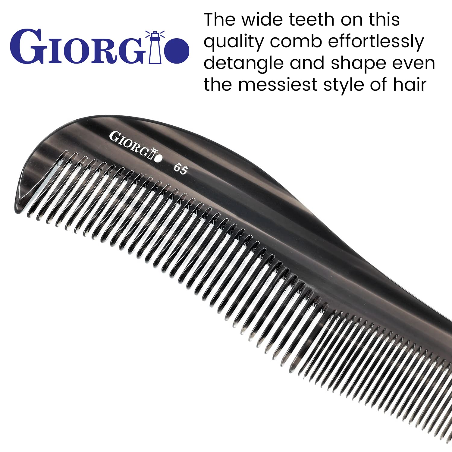 Giorgio Handmade Contour Hair Comb Saw Cut and Hand Polished