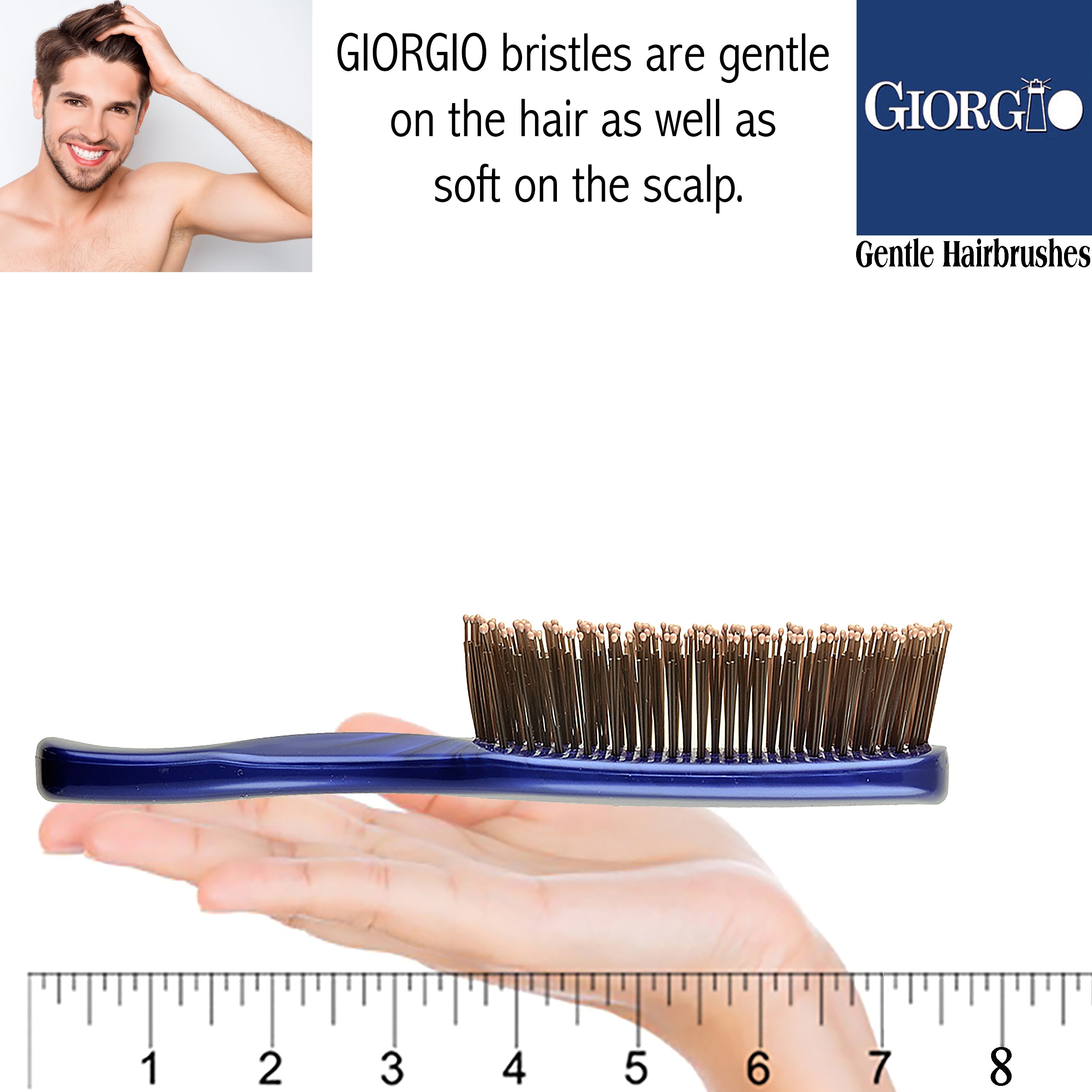 Gentle Nylon Bristle Scalp Sensitive Hair Brush Set