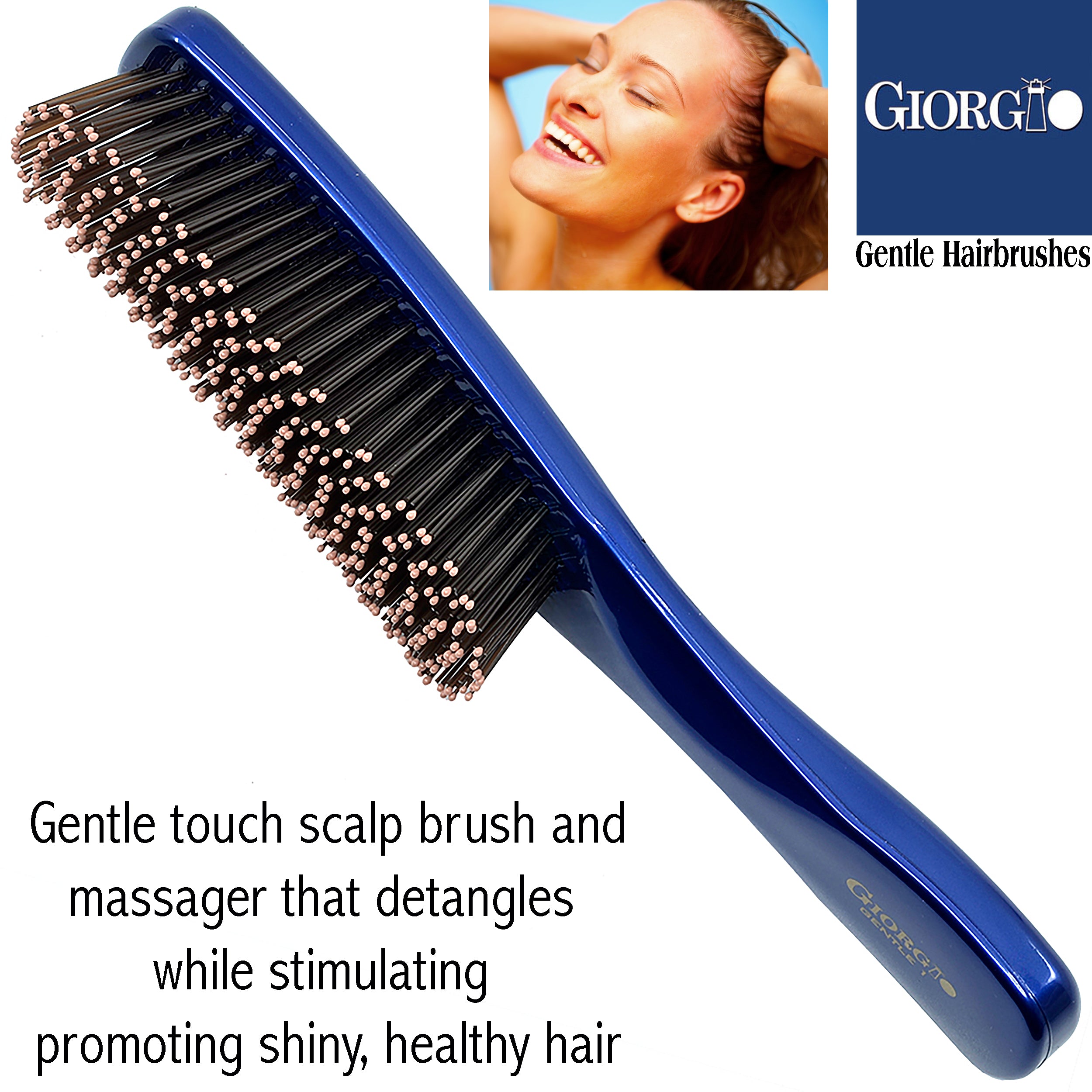 Giorgio Gentle Detangling Soft Scalp Sensitive Hair Brush