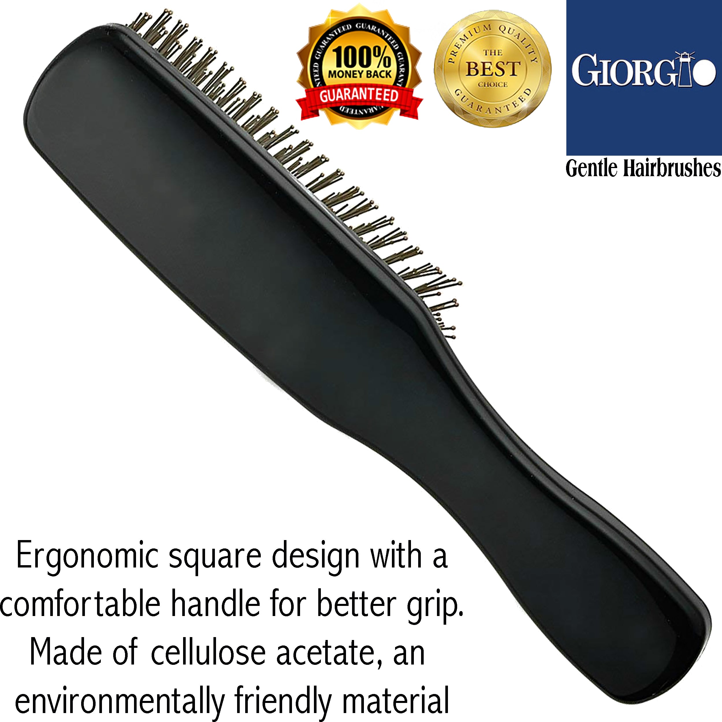 Giorgio Gentle Detangling Soft Scalp Sensitive Hair Brush