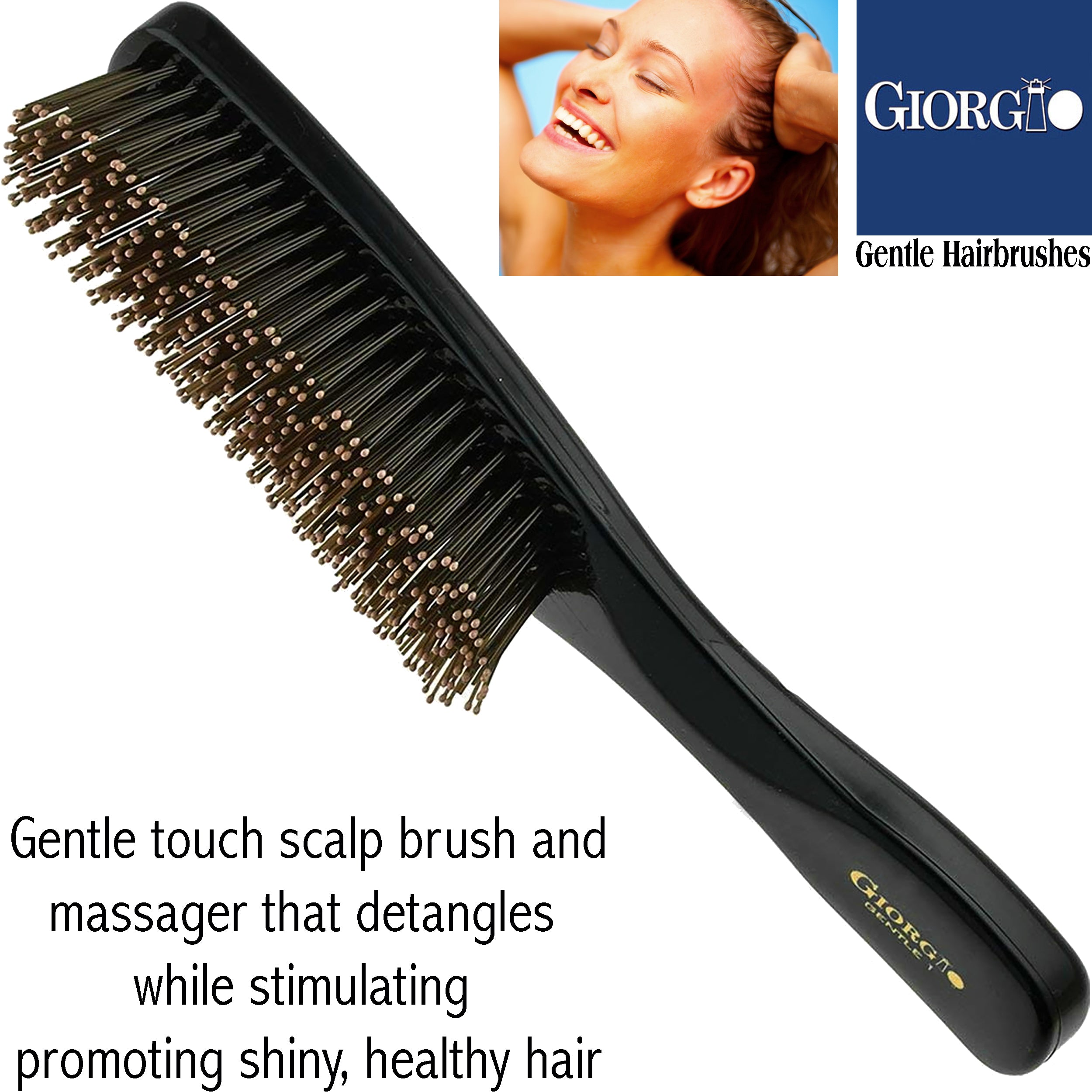 Giorgio Gentle Detangling Soft Scalp Sensitive Hair Brush