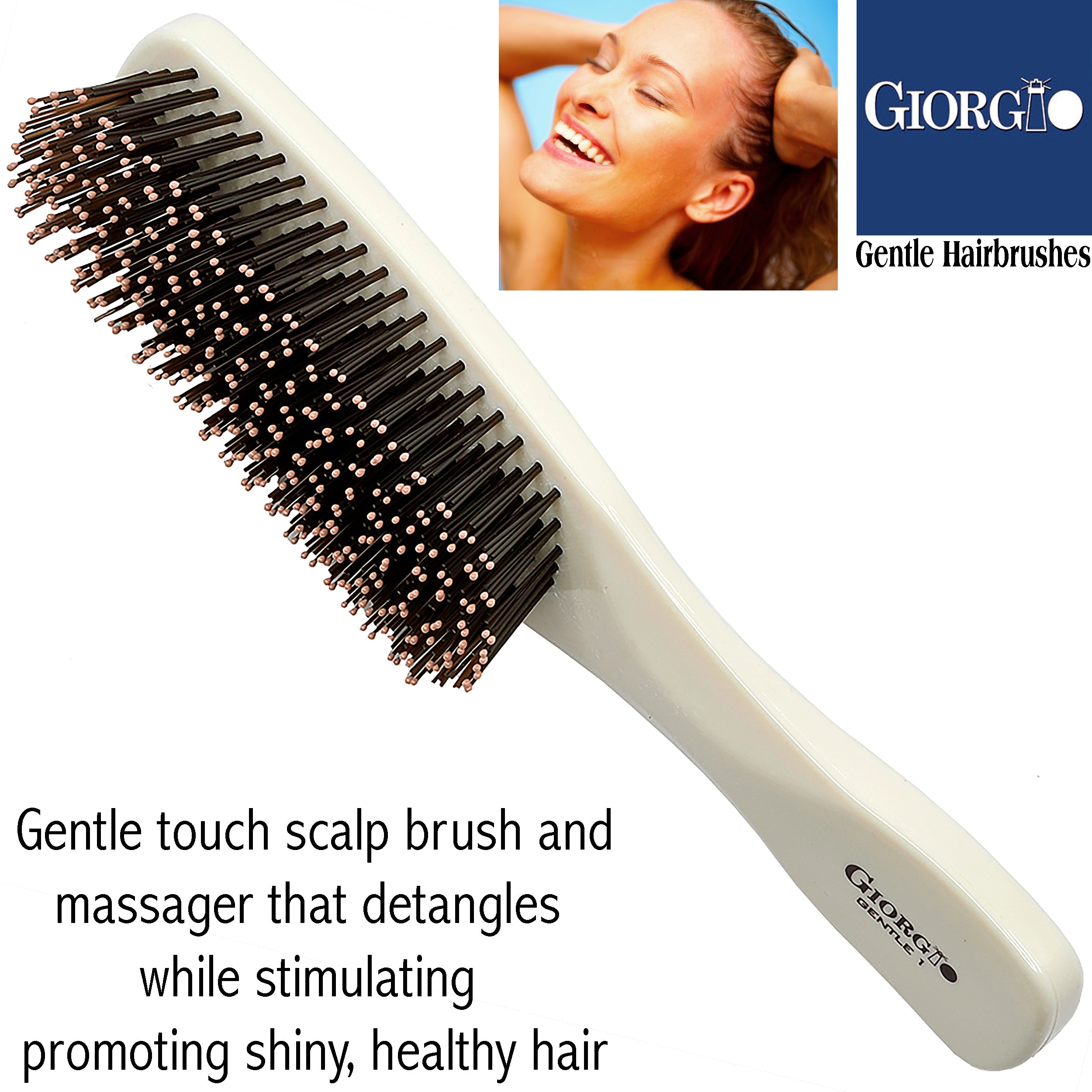 Giorgio Gentle Detangling Soft Scalp Sensitive Hair Brush