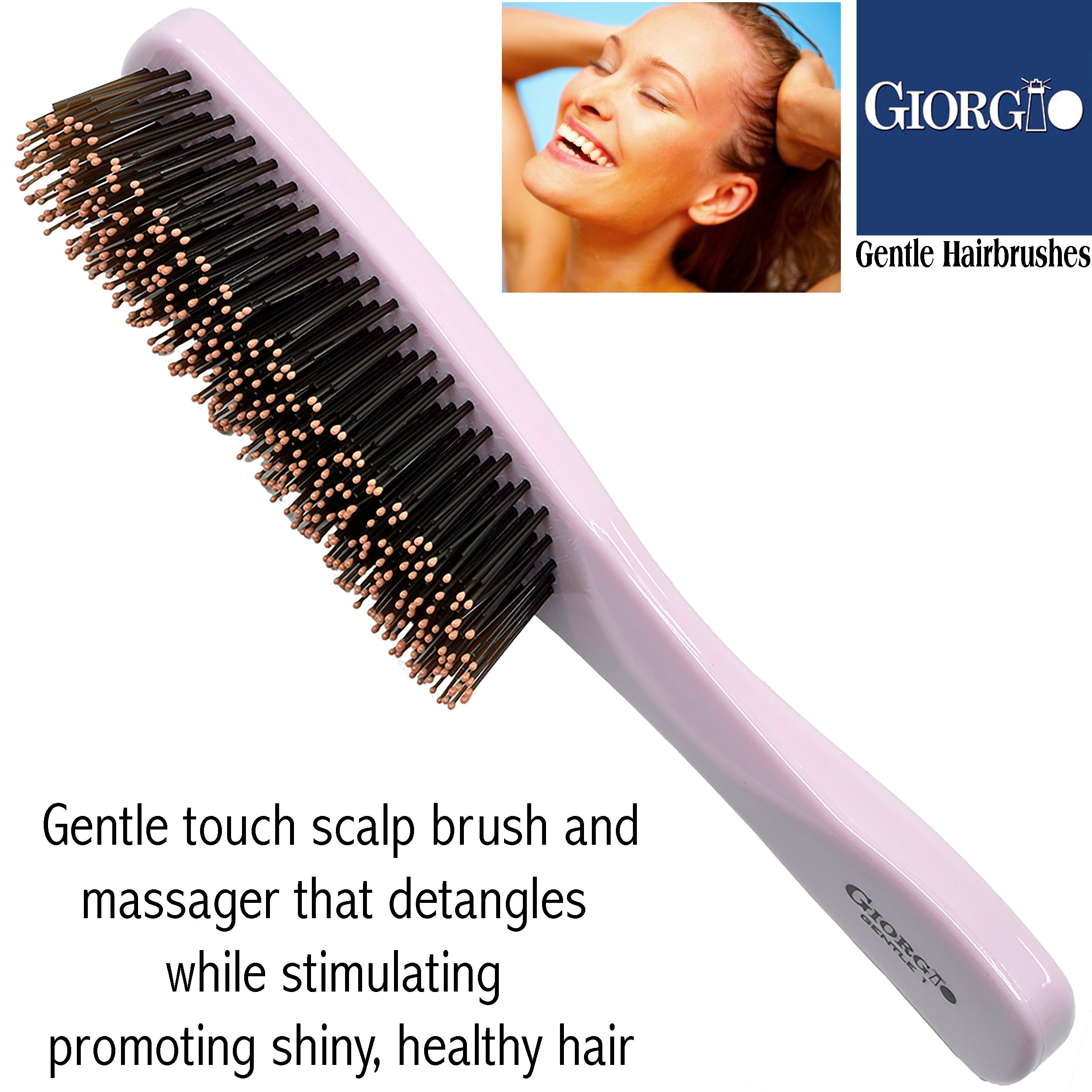 Giorgio Gentle Detangling Soft Scalp Sensitive Hair Brush
