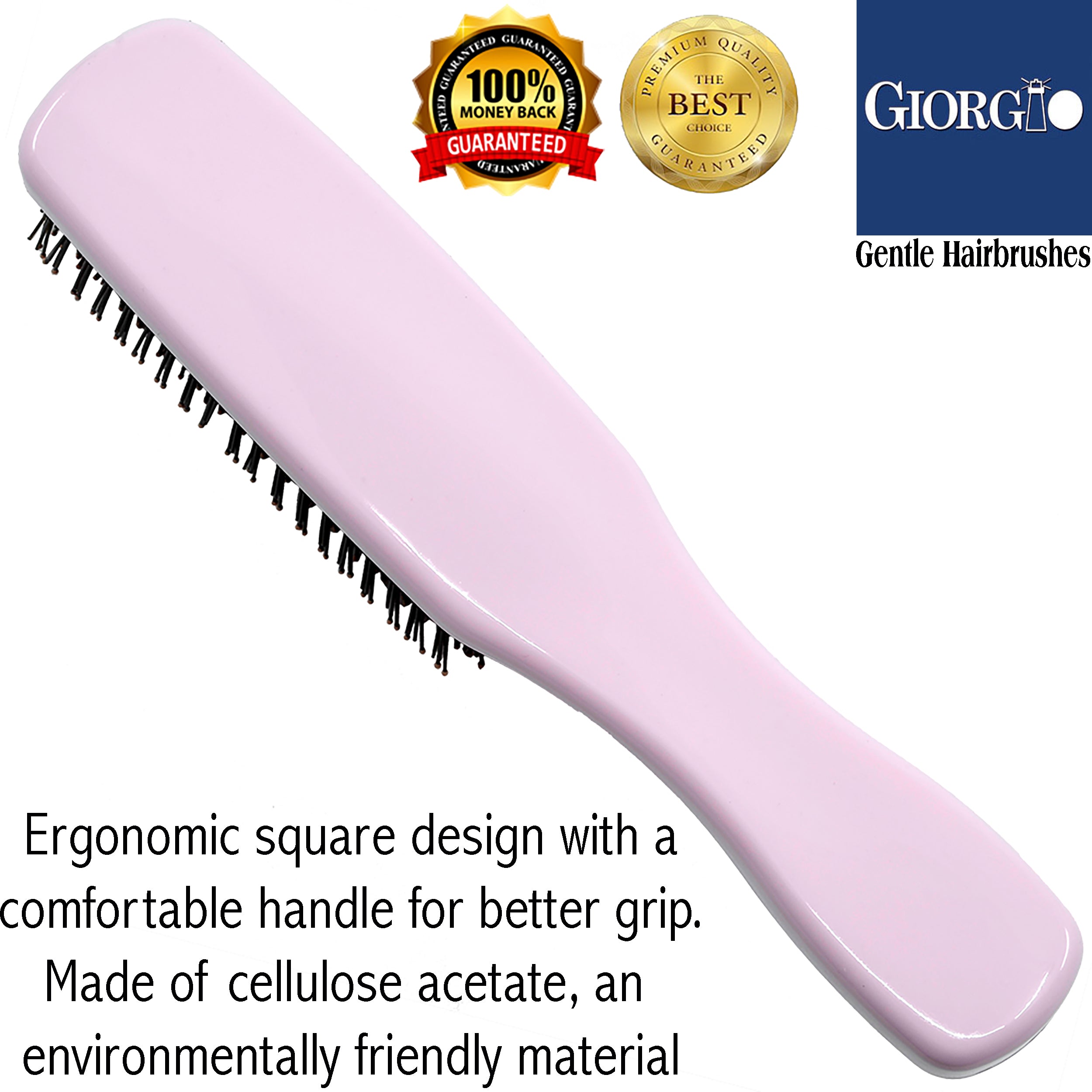 Giorgio Gentle Detangling Soft Scalp Sensitive Hair Brush