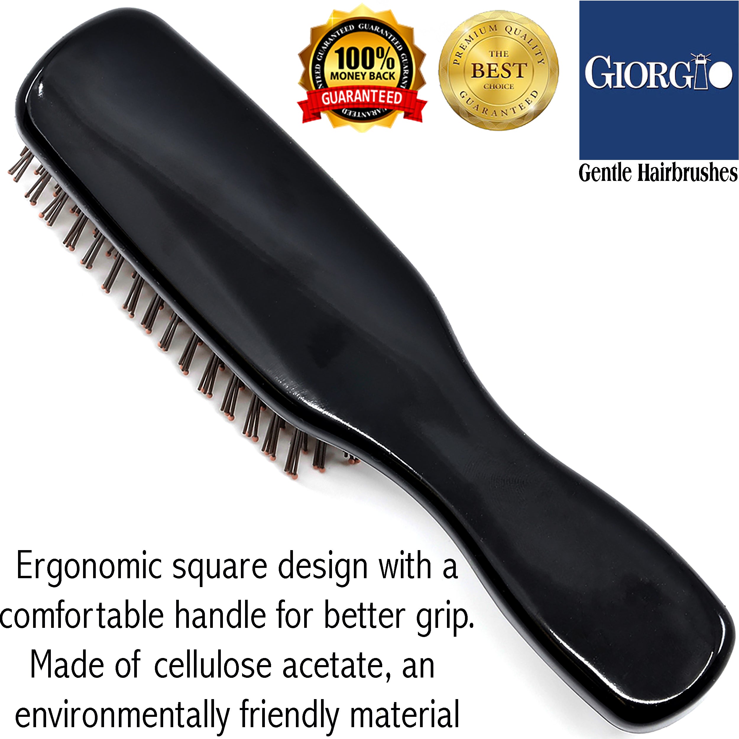 Giorgio Gentle Detangling Soft Scalp Sensitive Hair Brush