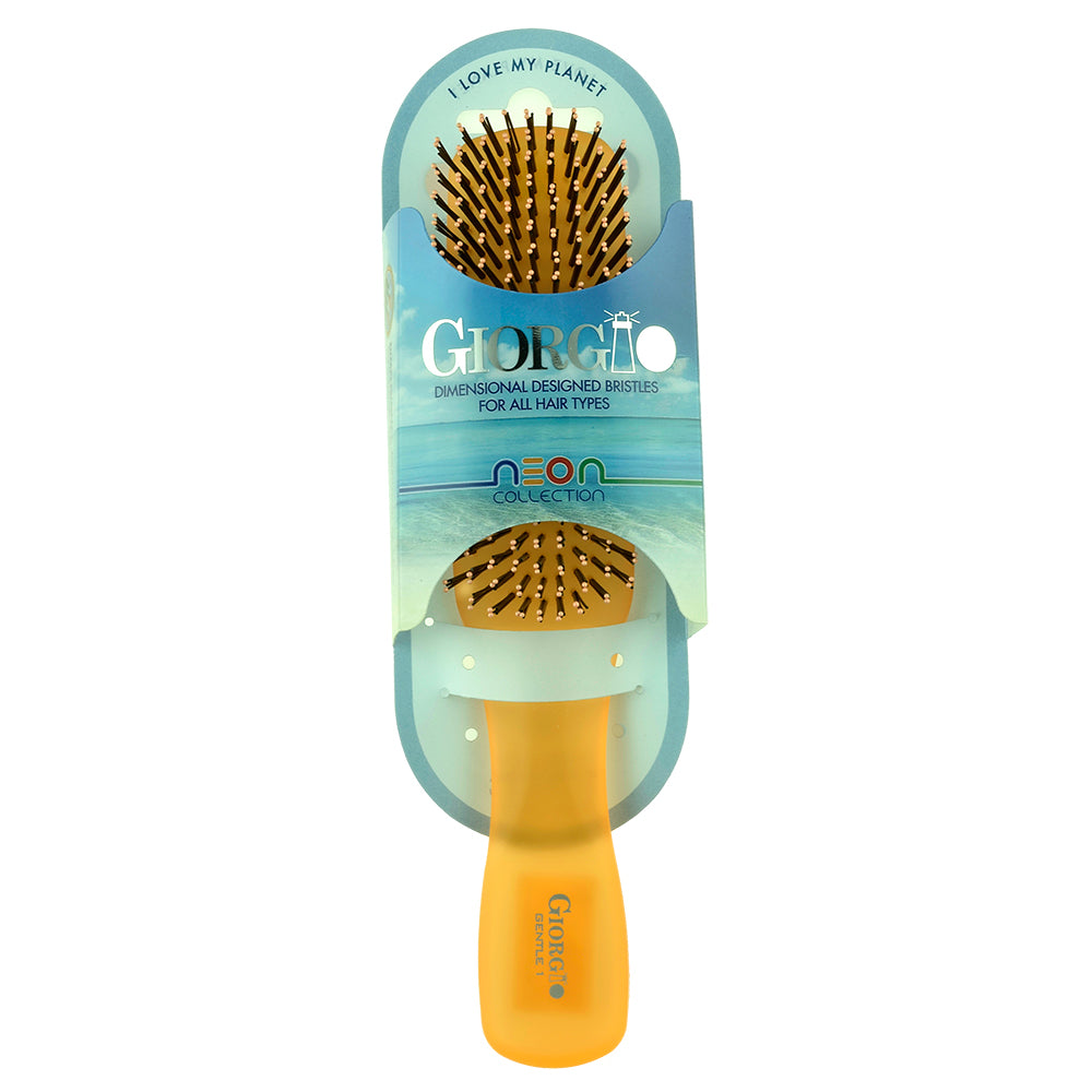 Gentle Neon Nylon Bristle Scalp Sensitive Hair Brush Set