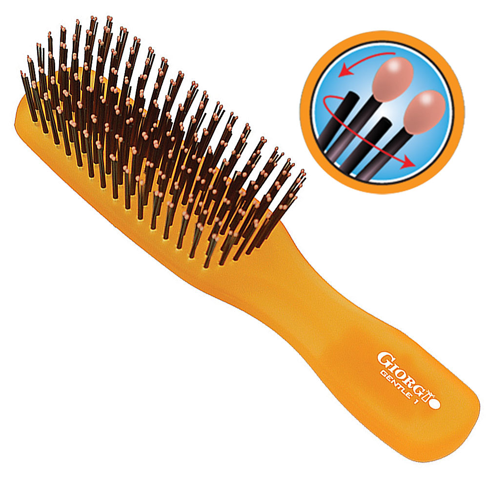 Gentle Neon Nylon Bristle Scalp Sensitive Hair Brush Set