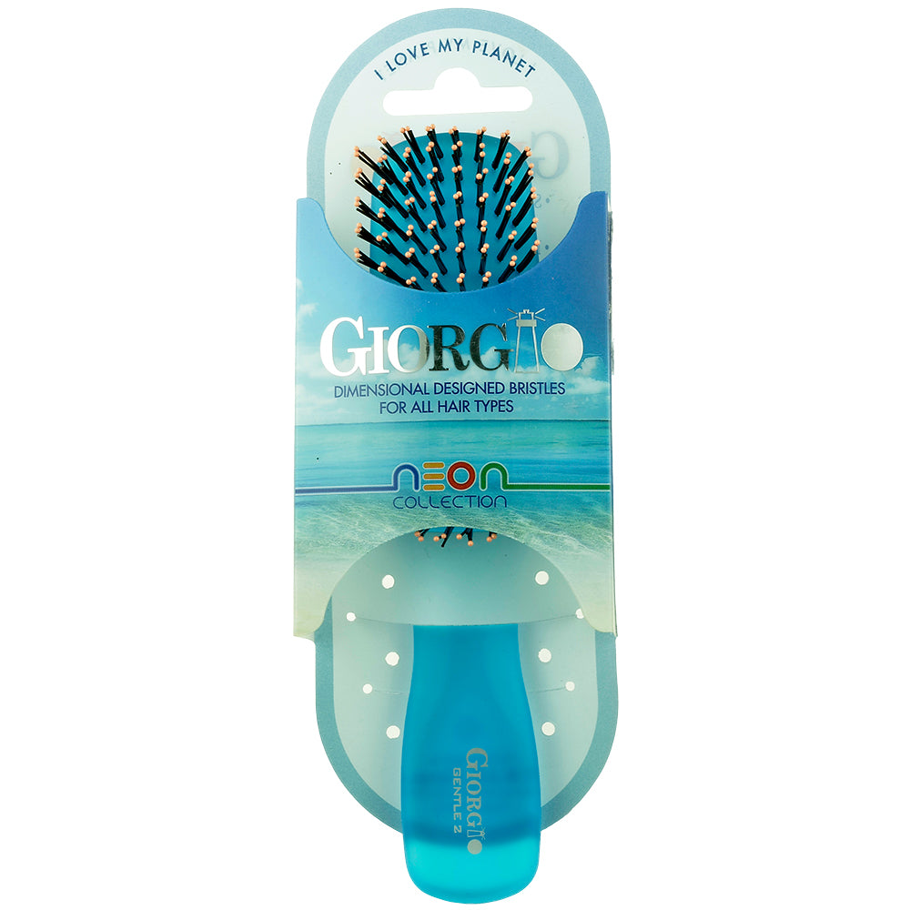 Giorgio GION1-2B Set Blue Gentle Sensitive Touch Detangle Hair Brush