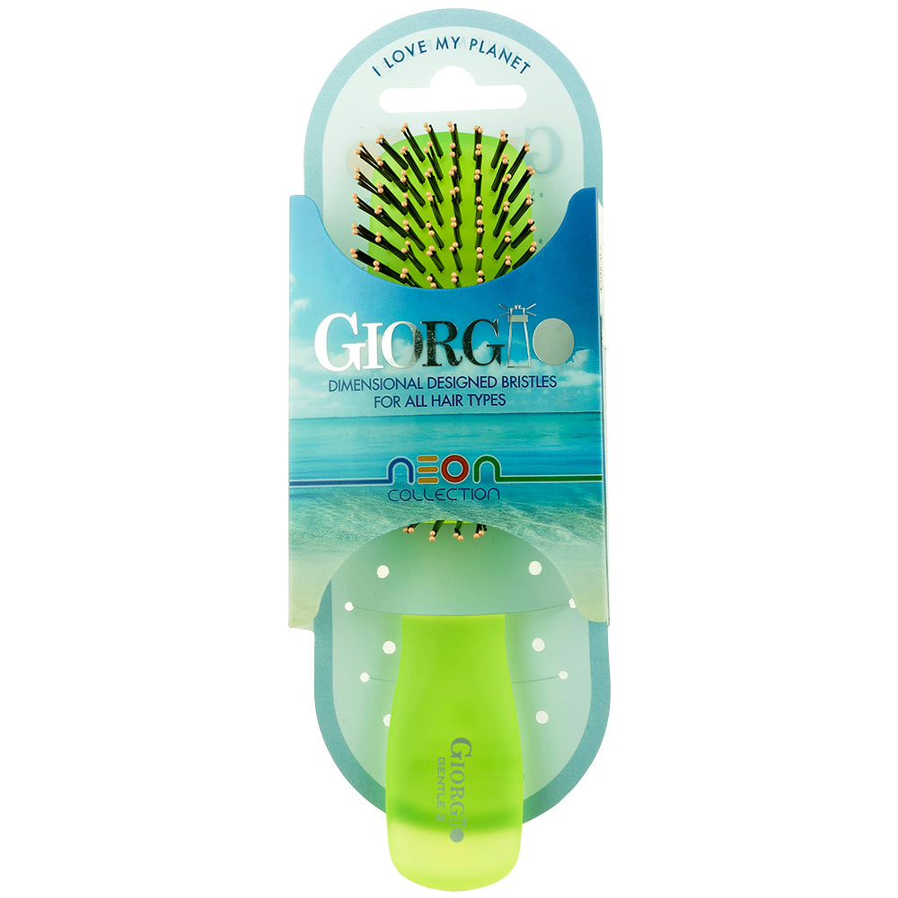 Gentle Neon Nylon Bristle Scalp Sensitive Hair Brush Set